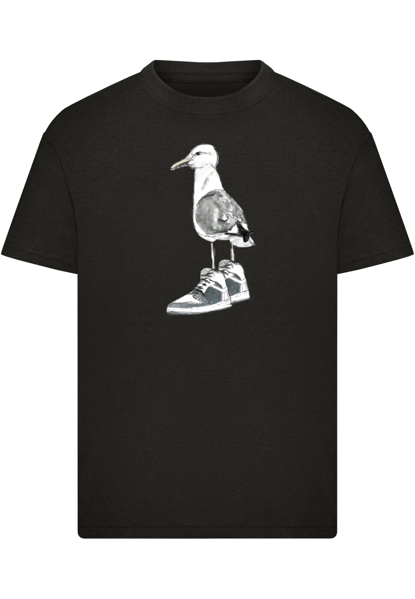 Mister Tee Tricou The Seagull Sneakers  gri / gri închis / negru / alb