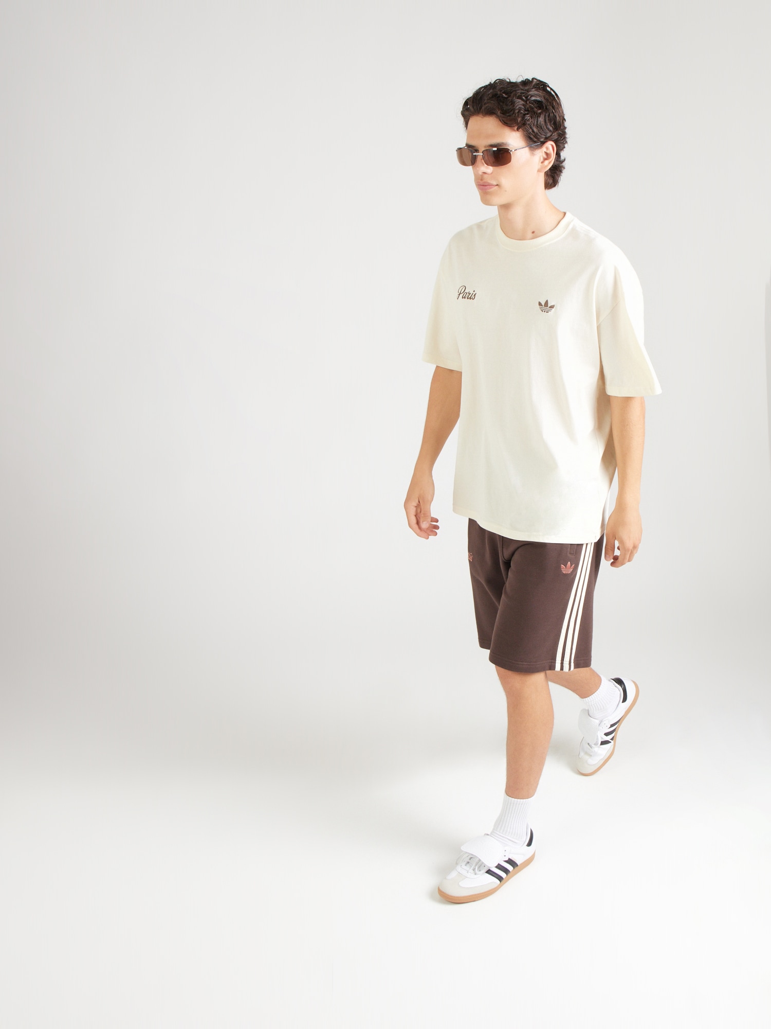 ADIDAS ORIGINALS Camiseta 'Paris'  chocolate / blanco – imagen 4
