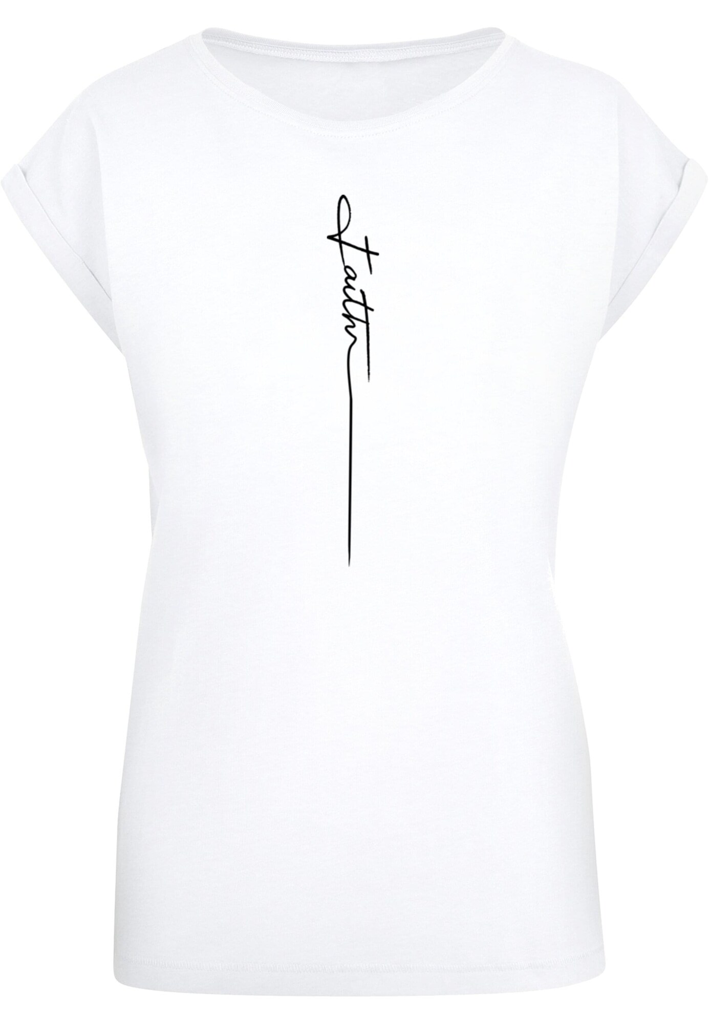 Merchcode Tricou Faith  negru / alb