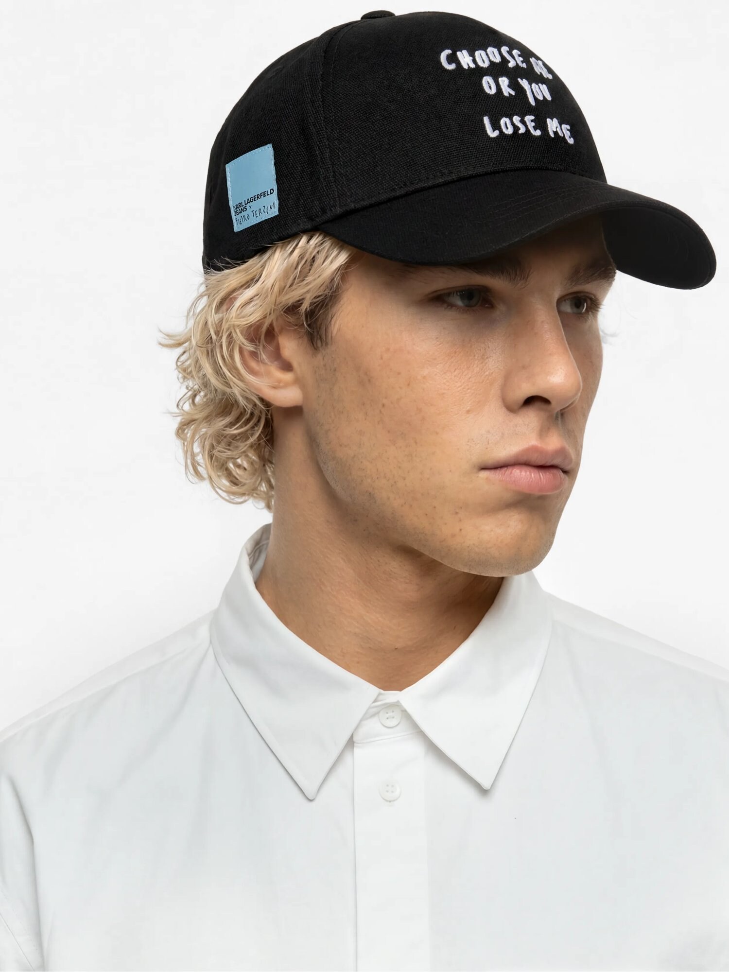 KARL LAGERFELD JEANS Gorra 'KLJ X Pietro Terzini'  azul claro / negro / blanco