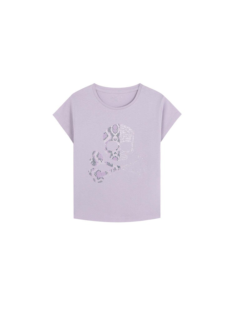 Scalpers Shirt Jungen Größe 164 flieder / schwarz / weiß