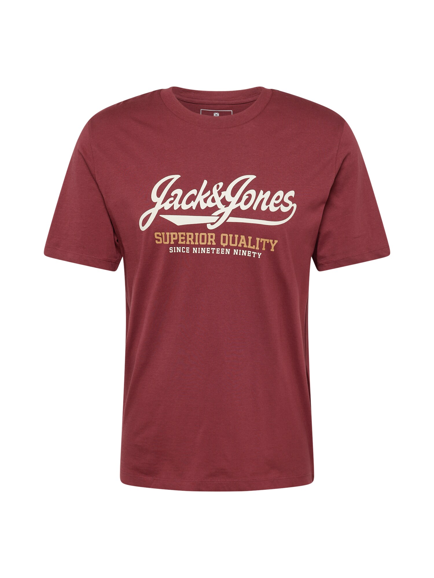 JACK & JONES Tričko 'JPRBLUHUDSON'  svetlooranžová / tmavočervená / biela