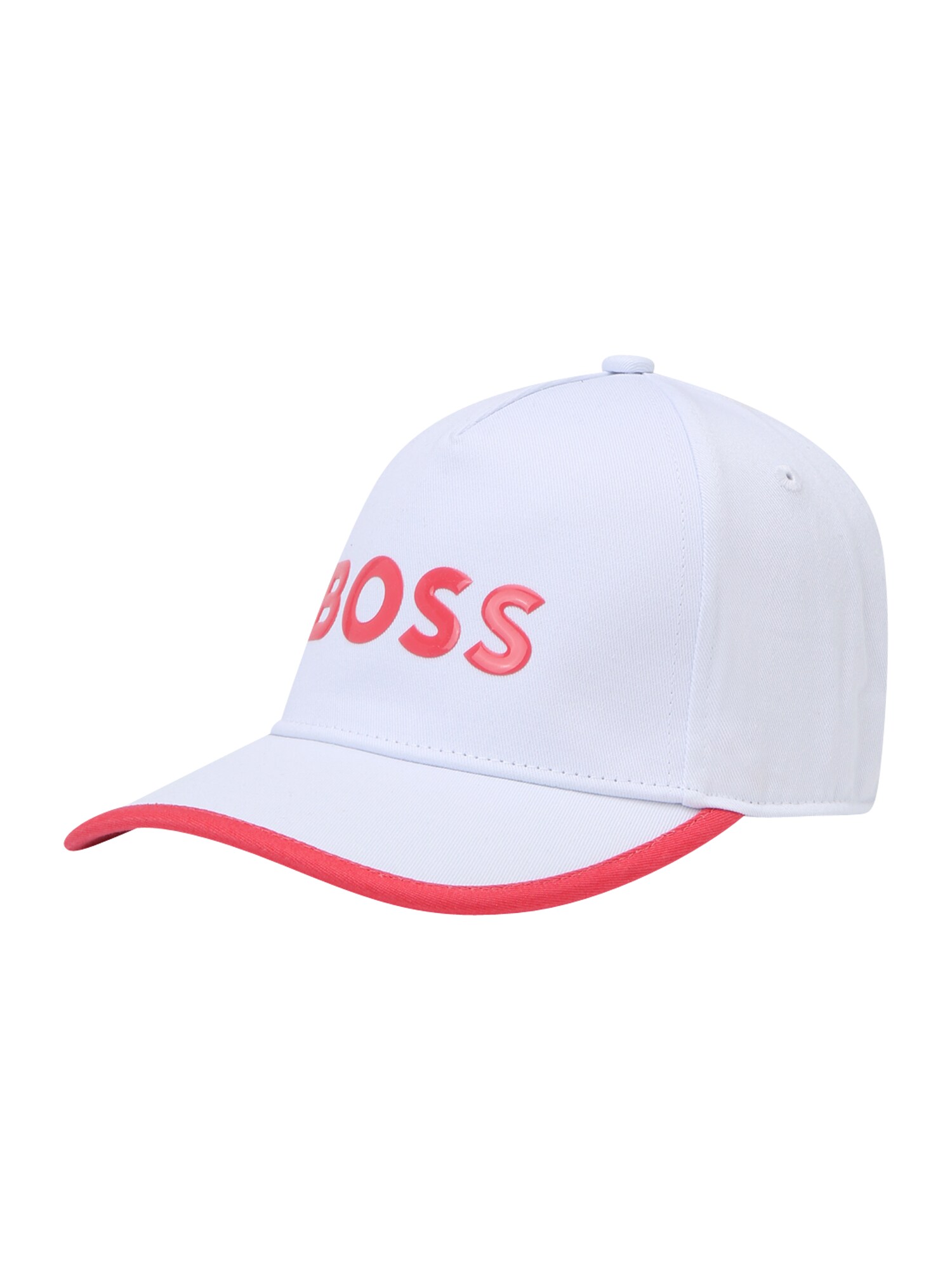 BOSS Kidswear Шапка с периферия  малина / бяло