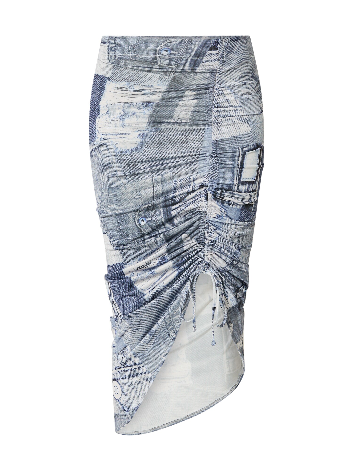 NLY by Nelly Sukňa  dymovo modrá / modrá denim / sivá / biela