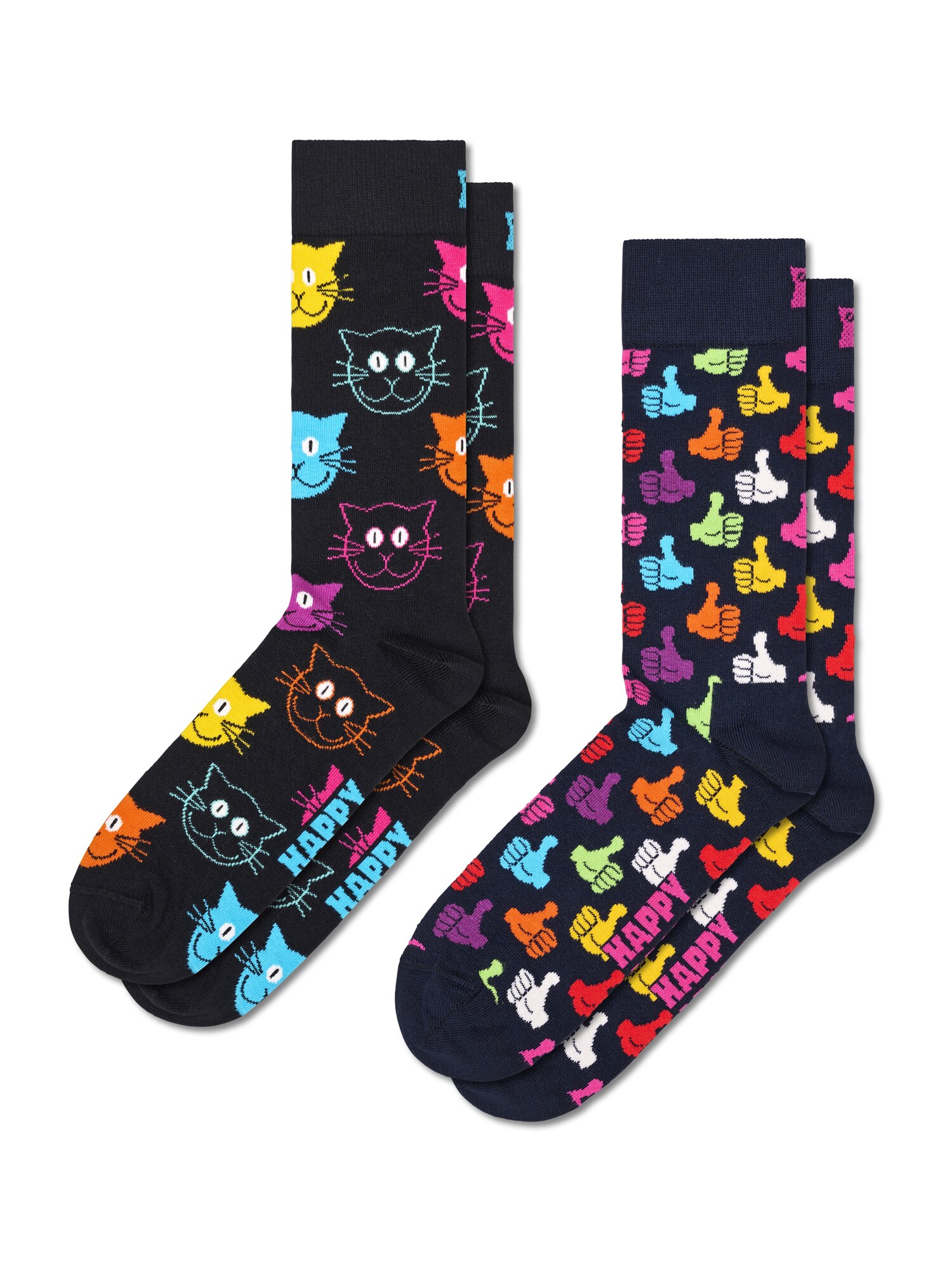 Happy Socks Zokni '2-Pack Cat Socks'  vegyes színek akciós termékkép 1