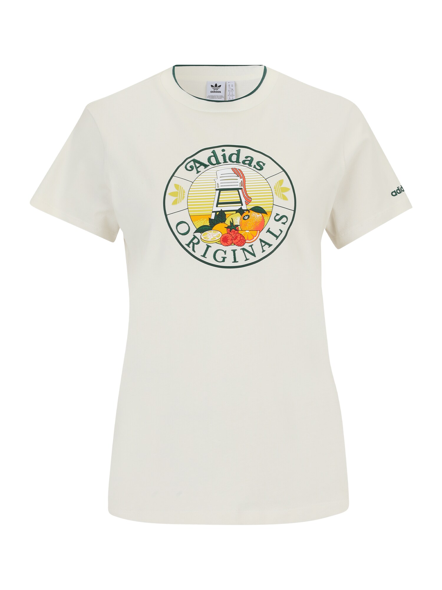 ADIDAS ORIGINALS Póló 'BEACH CLUB'  sárga / sötétzöld / narancs / fehér akciós termékkép 1