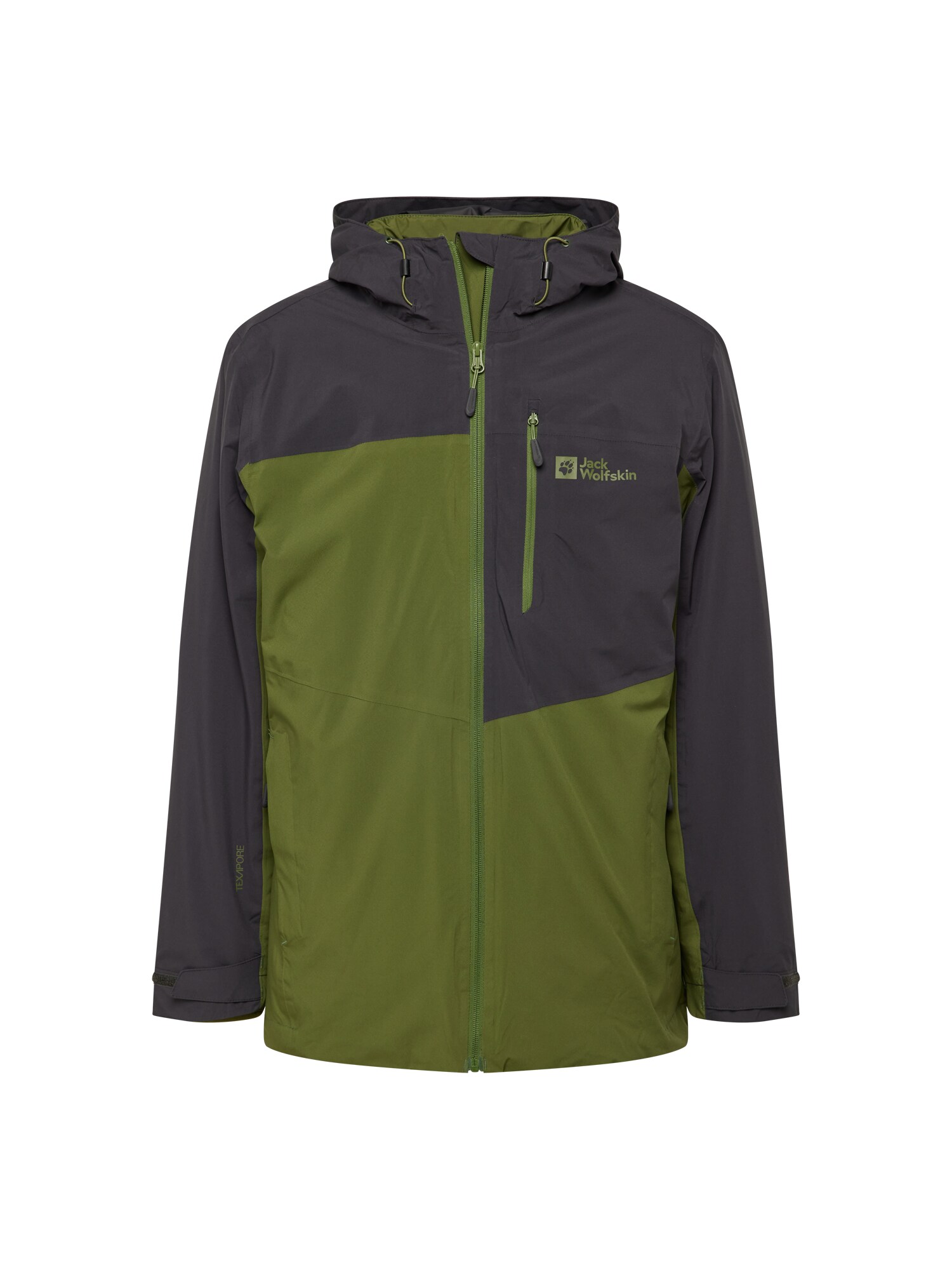 JACK WOLFSKIN Funkcinė striukė antracito spalva / alyvuogių spalva