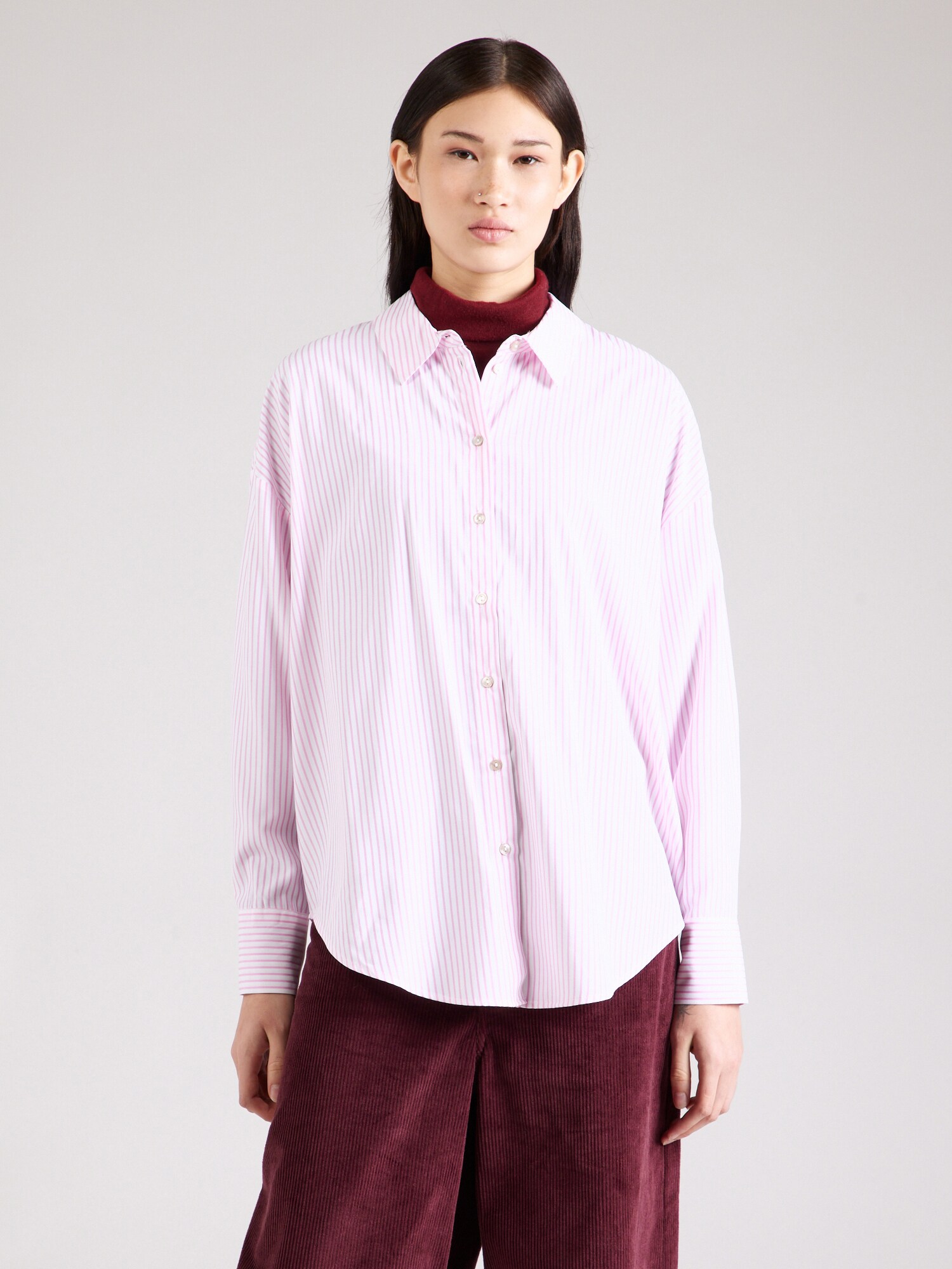 VERO MODA Blúz 'VMNORA'  világos-rózsaszín / fehér termék 2. képe