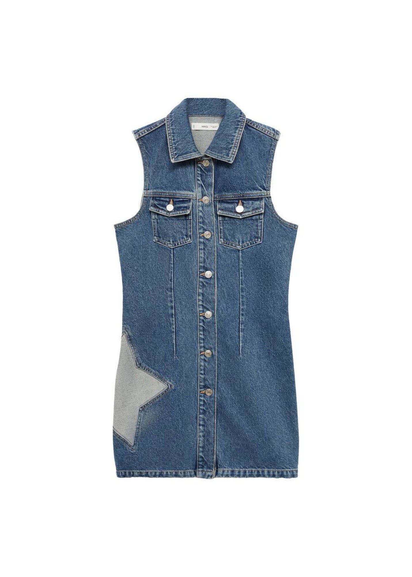 MANGO Rochie tip bluză Ashley  albastru denim / albastru pastel