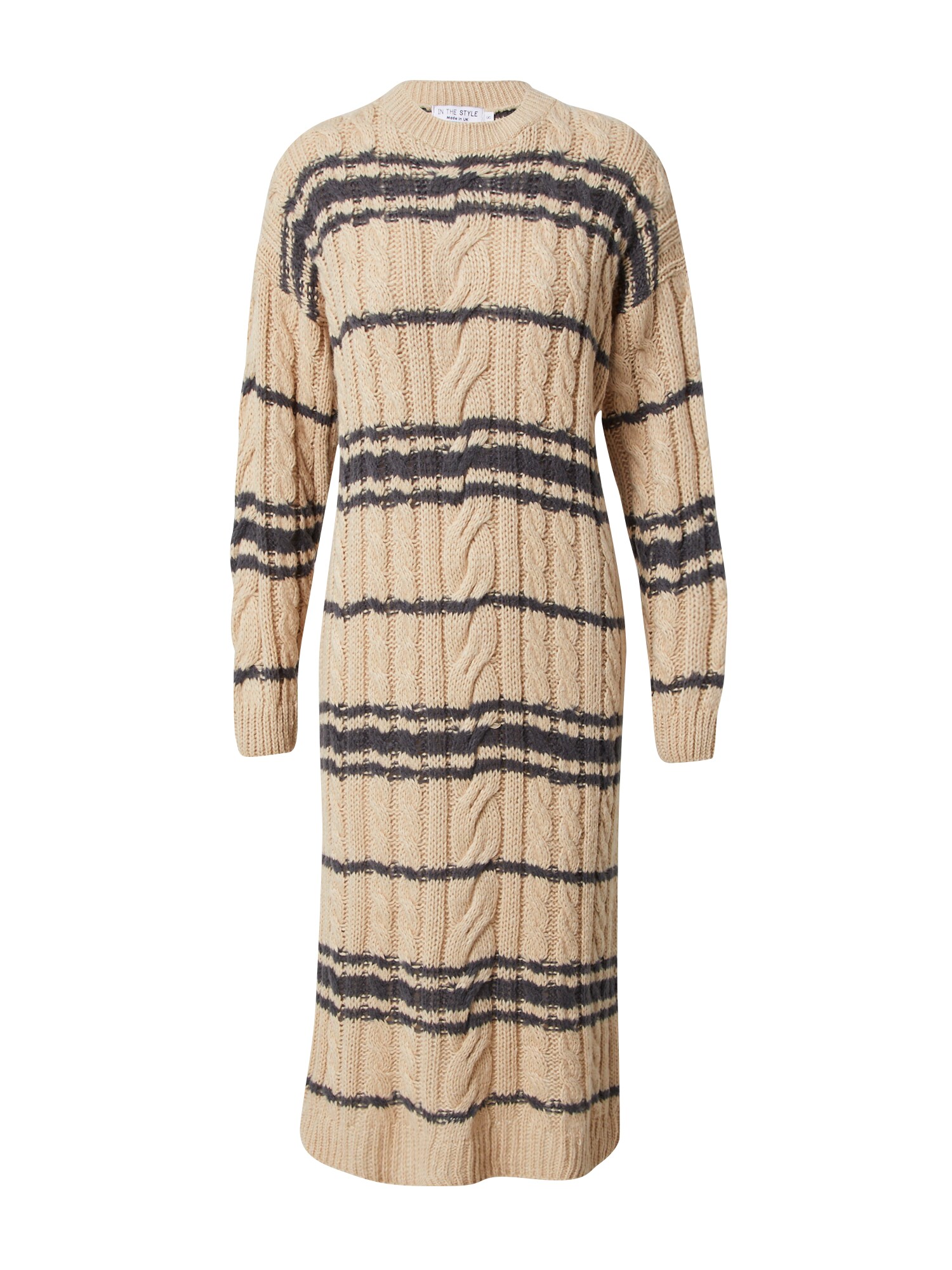 In The Style Vestido de malha 'LORNA'  bege claro / preto