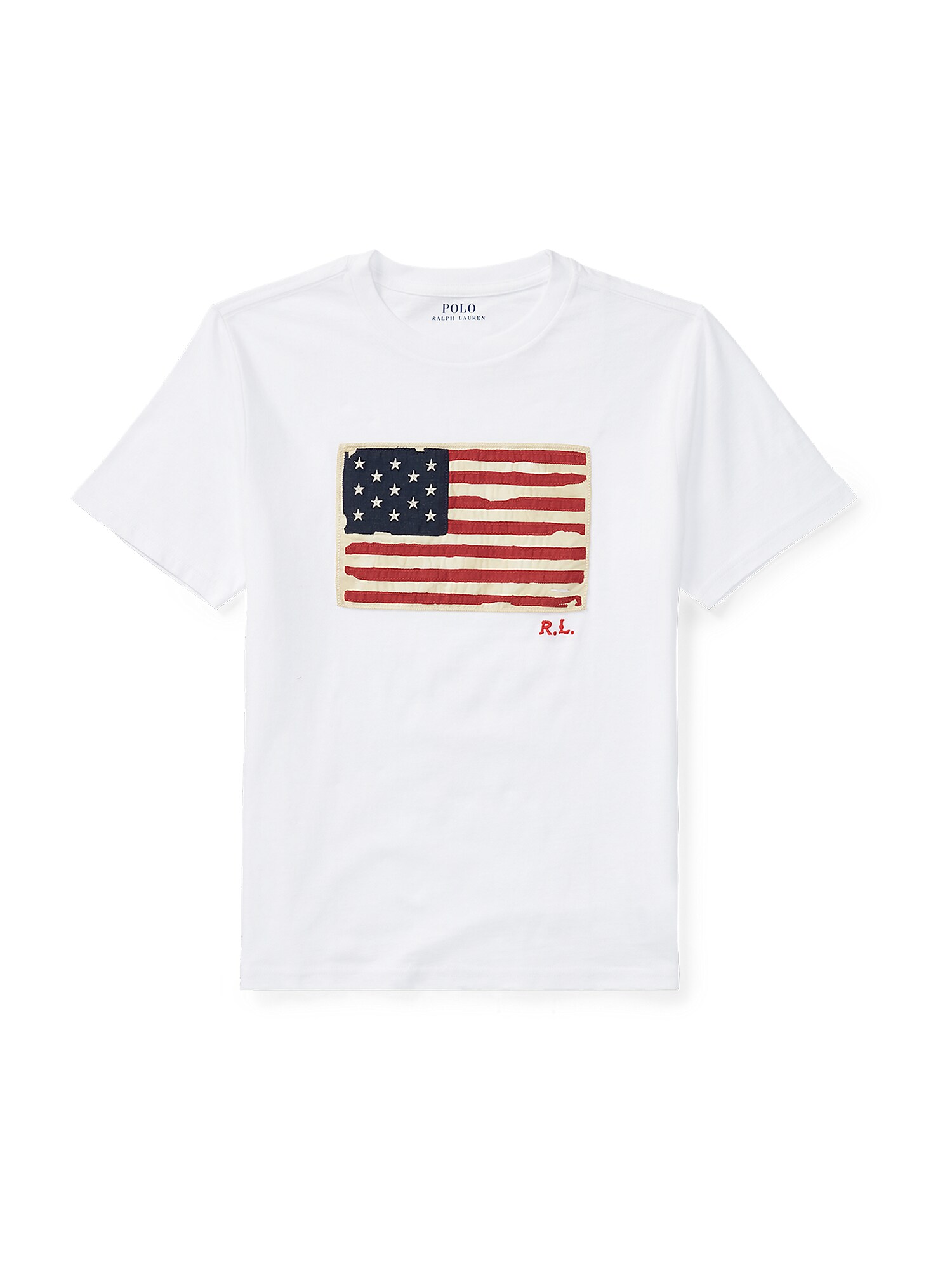 Polo Ralph Lauren Tricou FLAG  bej / bleumarin / roșu / alb