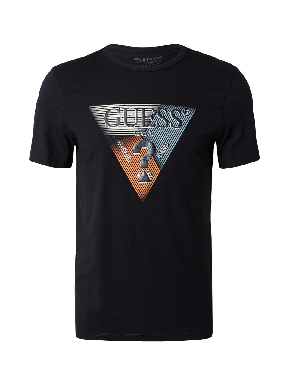 T-shirt turkos / mörkorange / svart