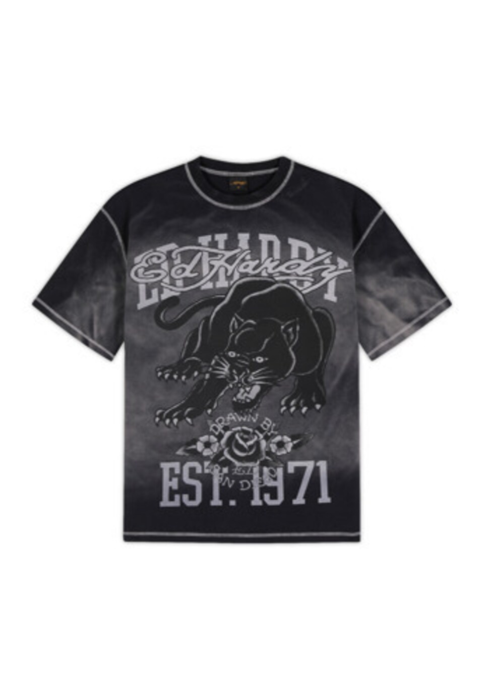 T-shirt 'Panther' grå / svart
