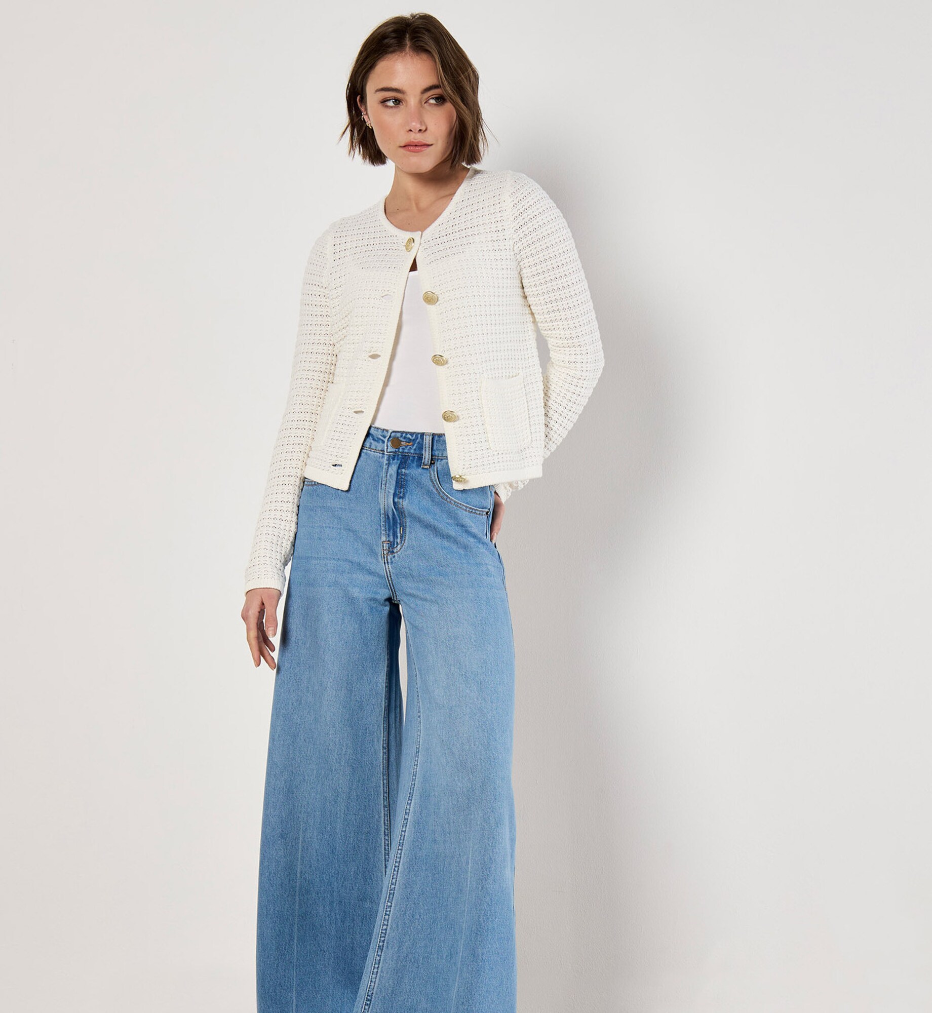 Thumbnail - Waffle Knit Cardigan ' '
