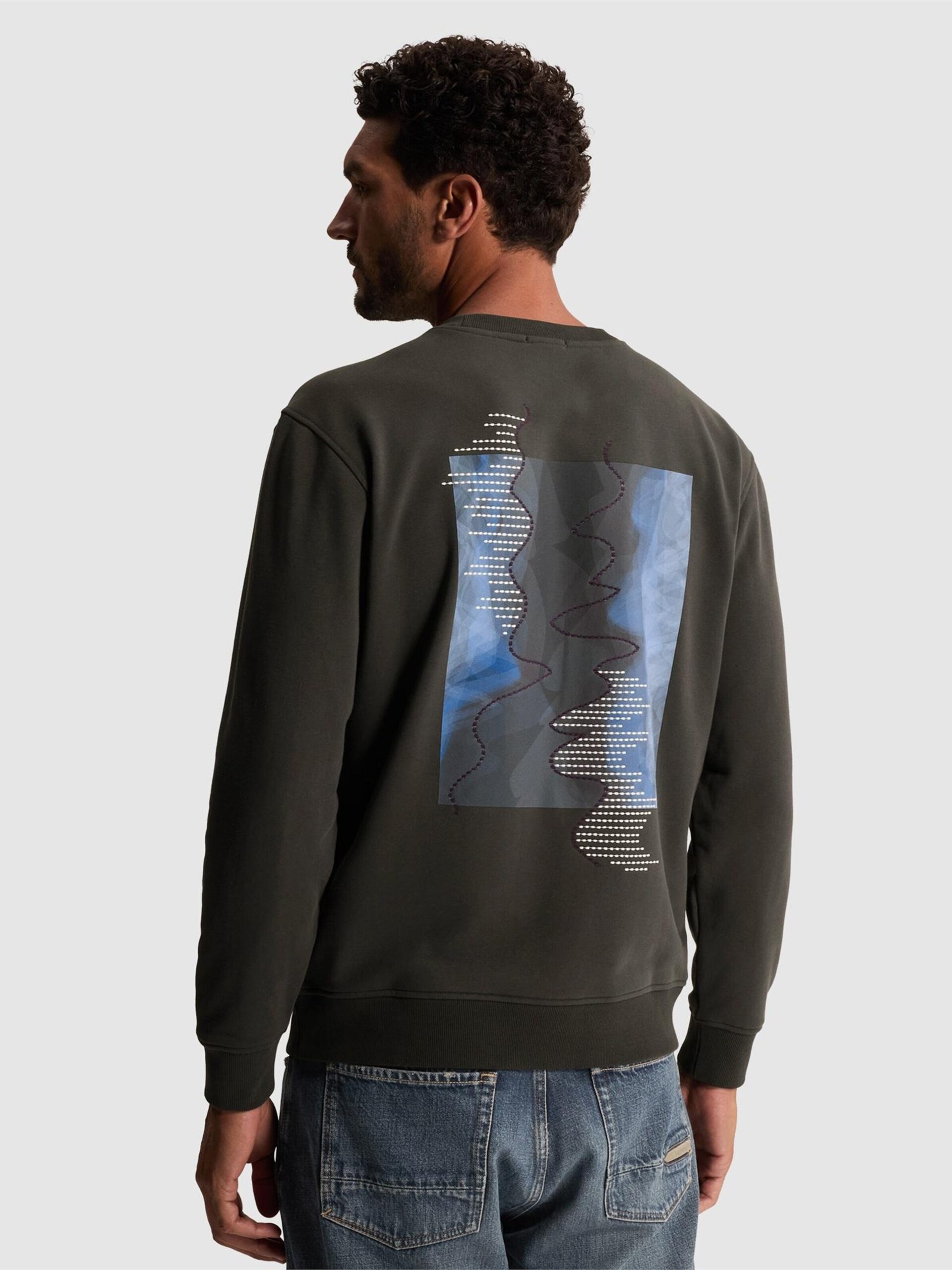 Cast Iron Sweatshirt 'Sweatshirt with back graphic and chest logo' herr