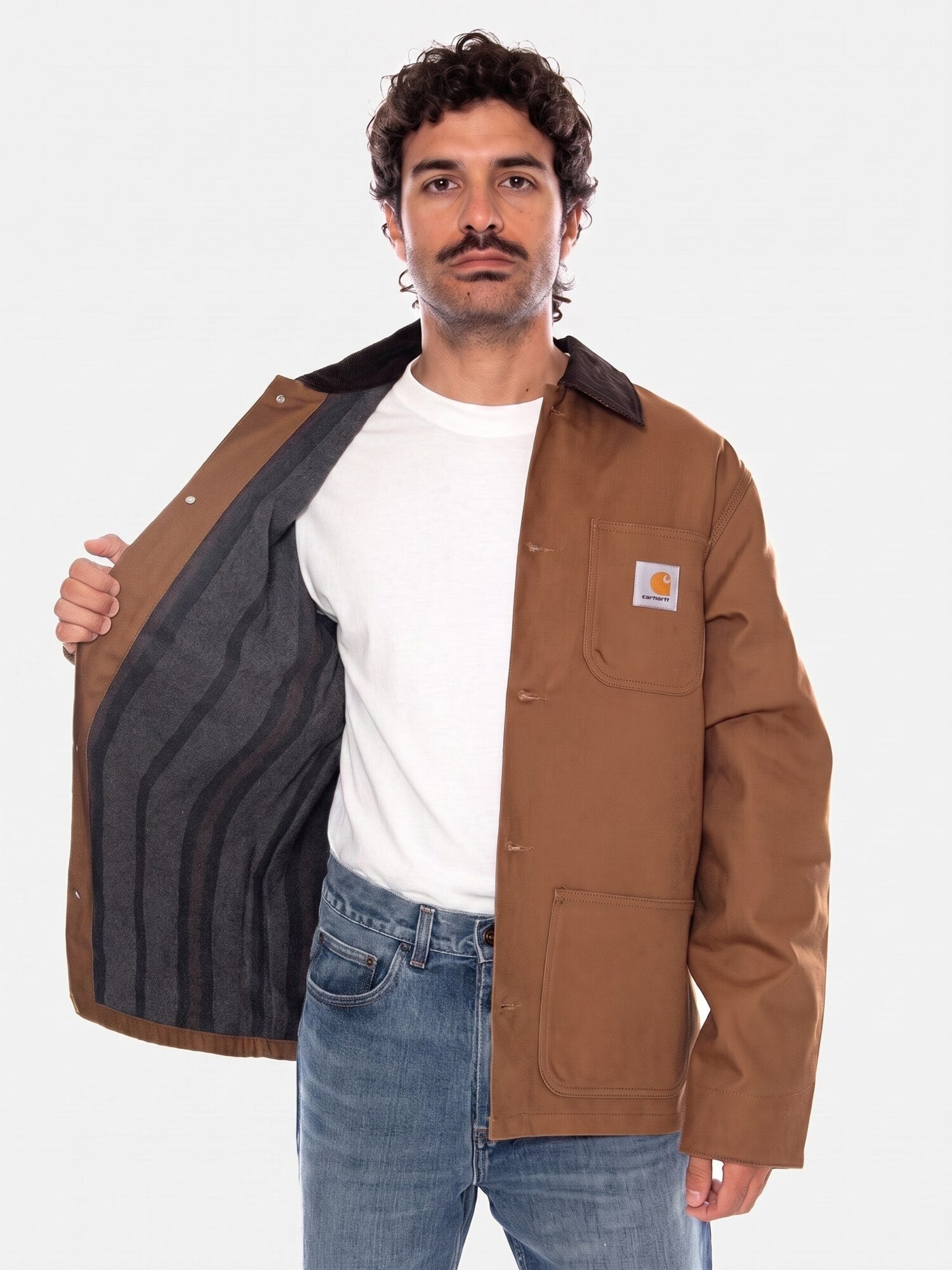 Carhartt WIP Chaqueta de entretiempo  marrón – imagen 4