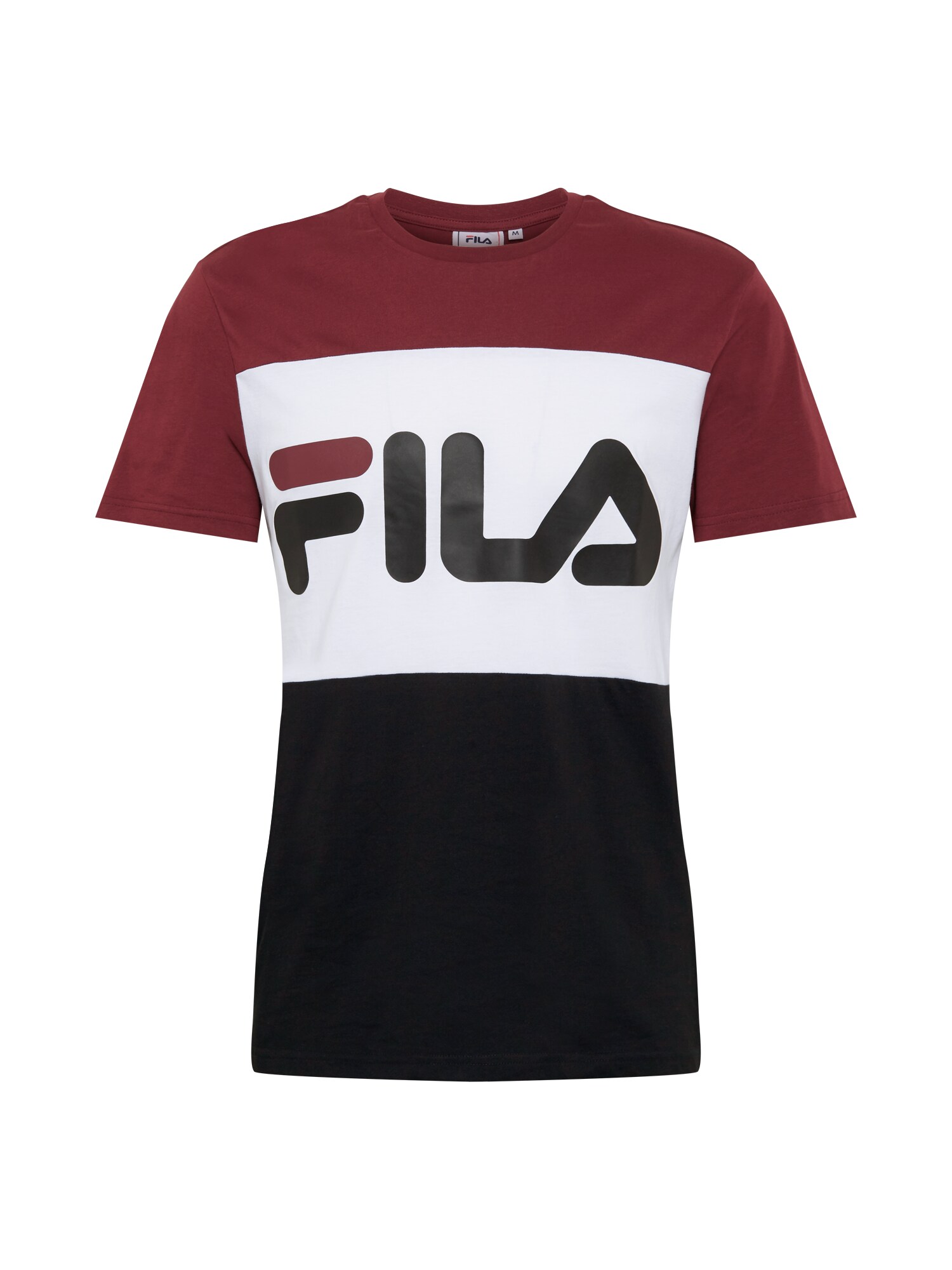 FILA Marškinėliai  balta / juoda / vyno raudona spalva