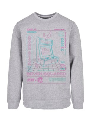 F4NT4STIC Sweatshirt ‘SEVENSQUARED’ Turquoise / Grijs / Lila