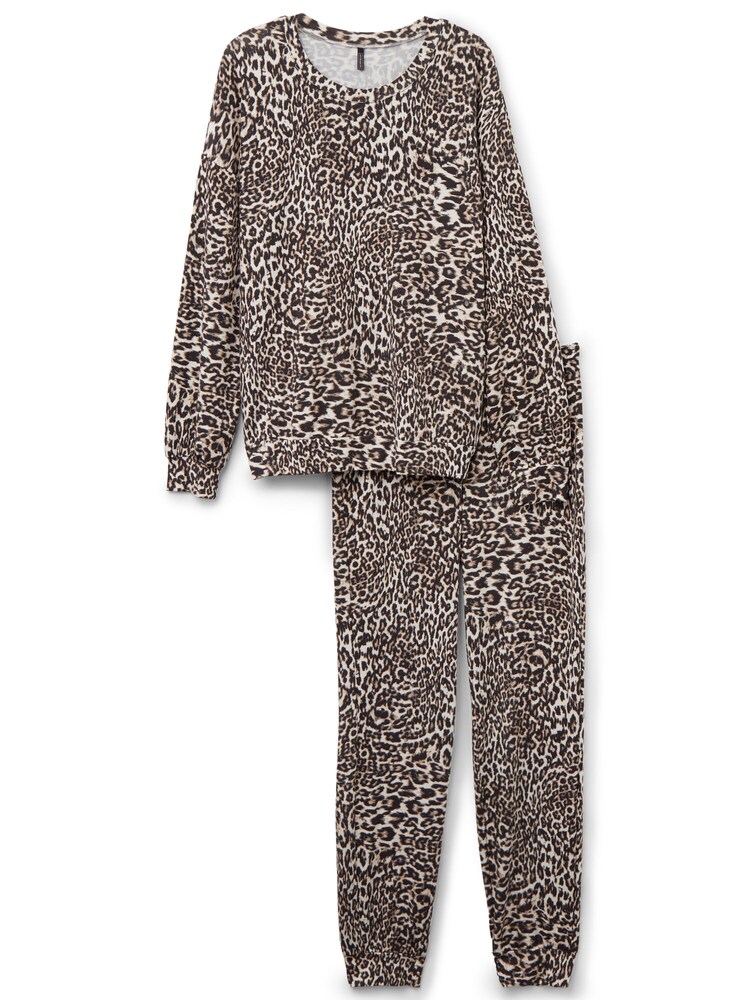 INTIMISSIMI Pyjama 'A MOMENT OF GLAMOUR' Damen Größe M beige / schwarz Winterkleid