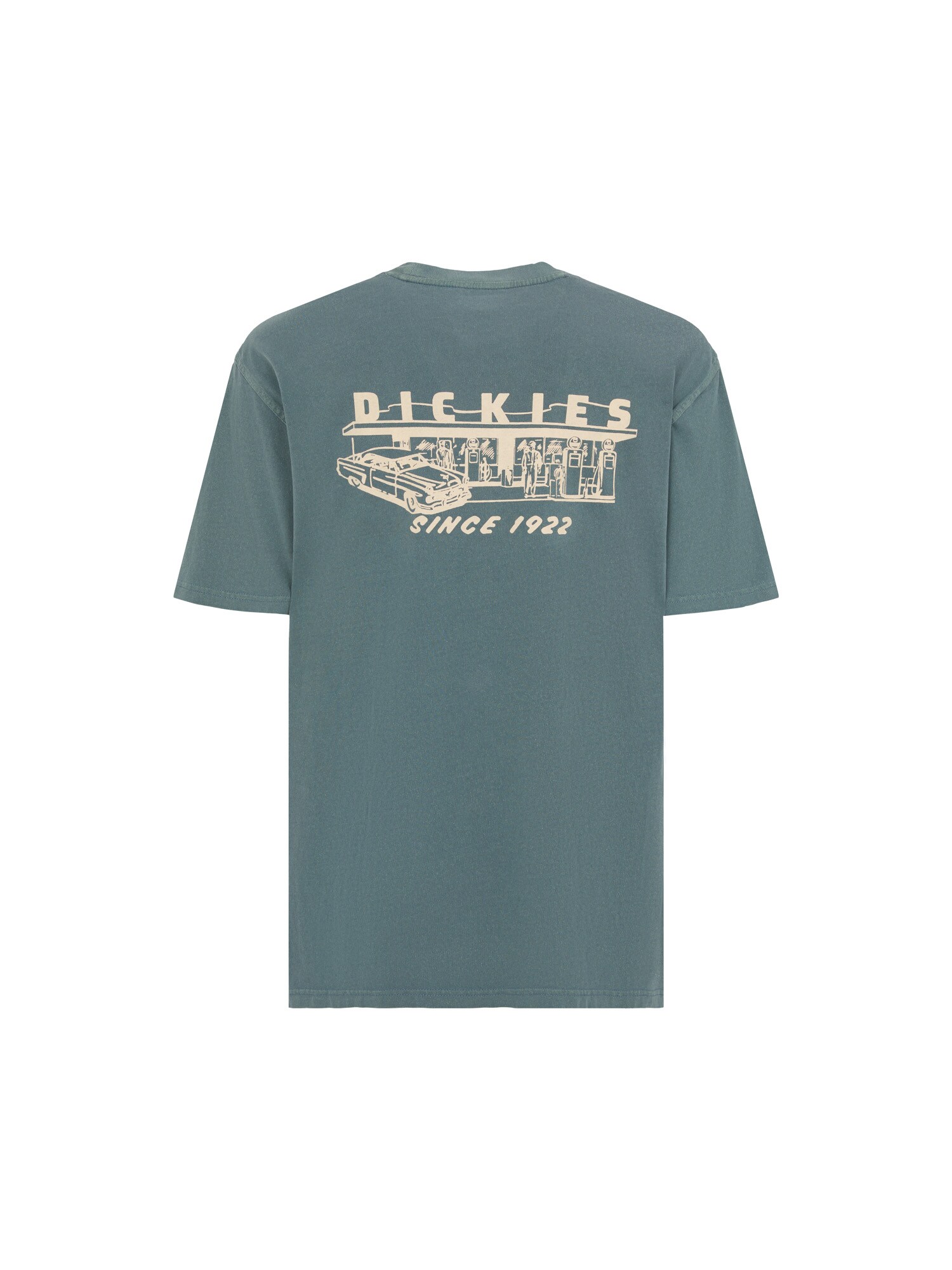 DICKIES Póló 'Service Station'  krém / tengerészkék termék 2. képe