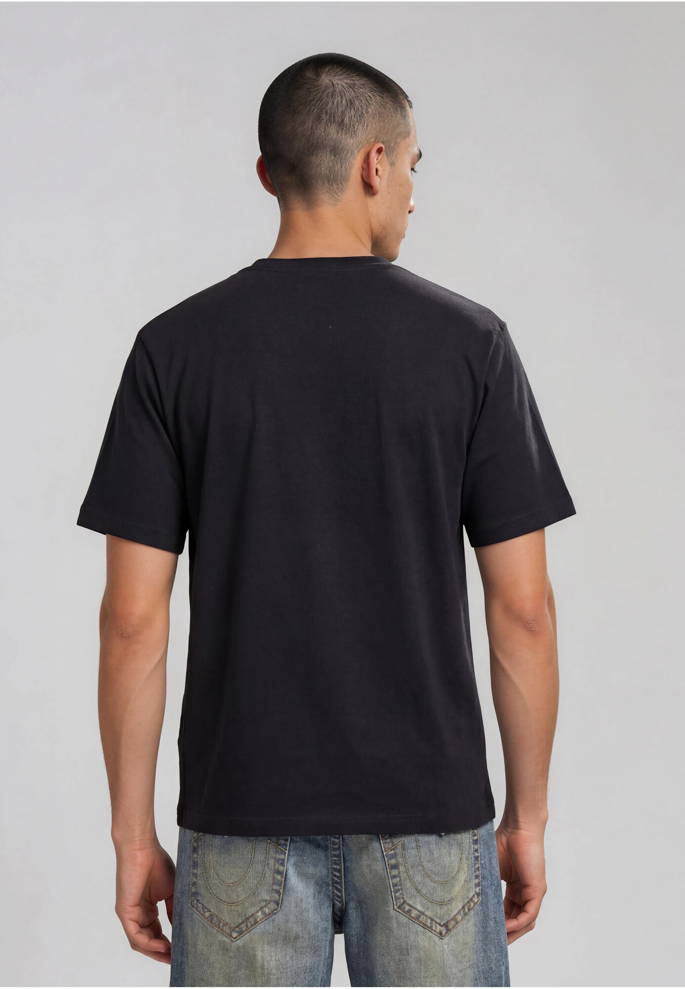 True Religion Camiseta 'University'  turquesa / azul real / amarillo pastel / negro – imagen 4
