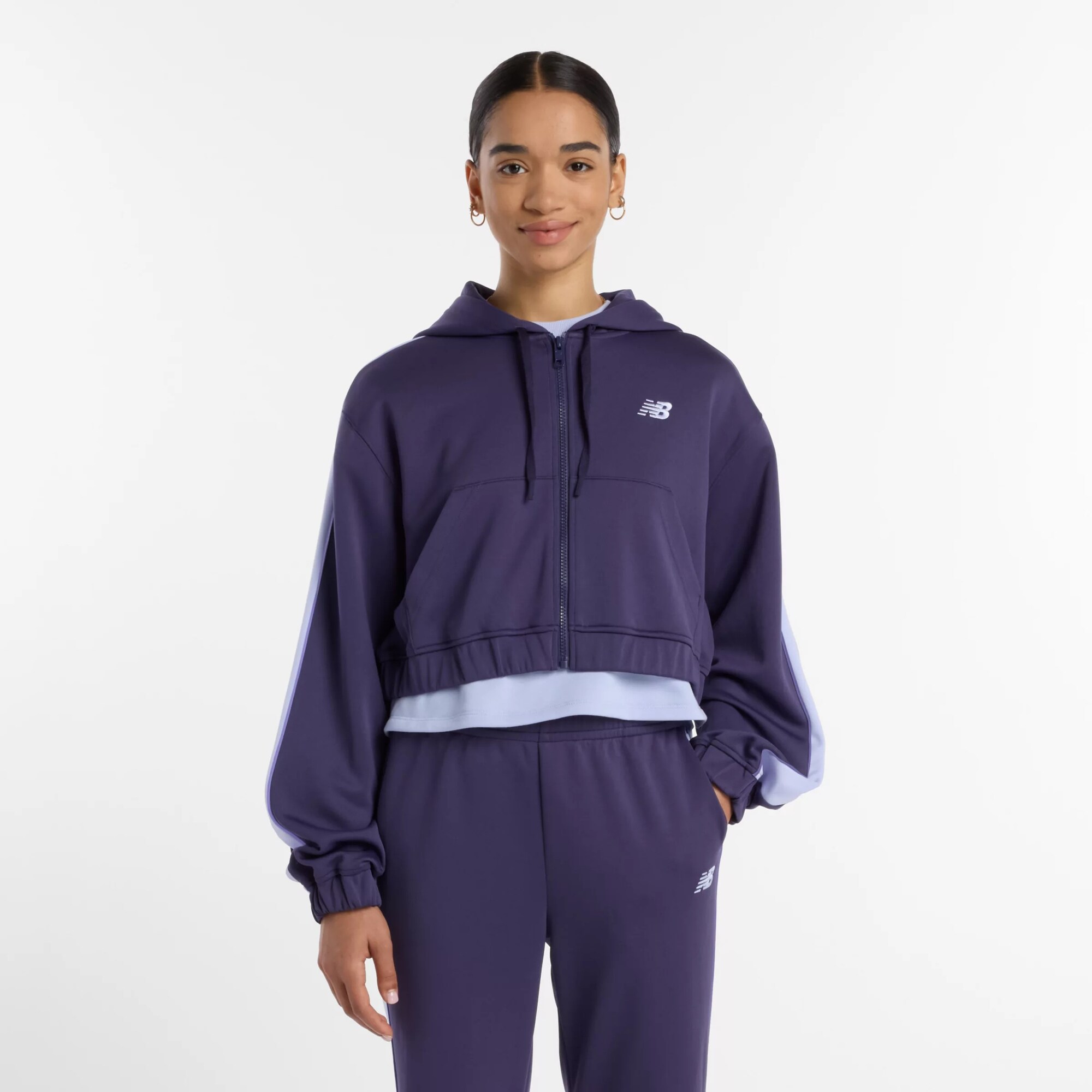 new balance Sudadera con cremallera  berenjena / lila claro