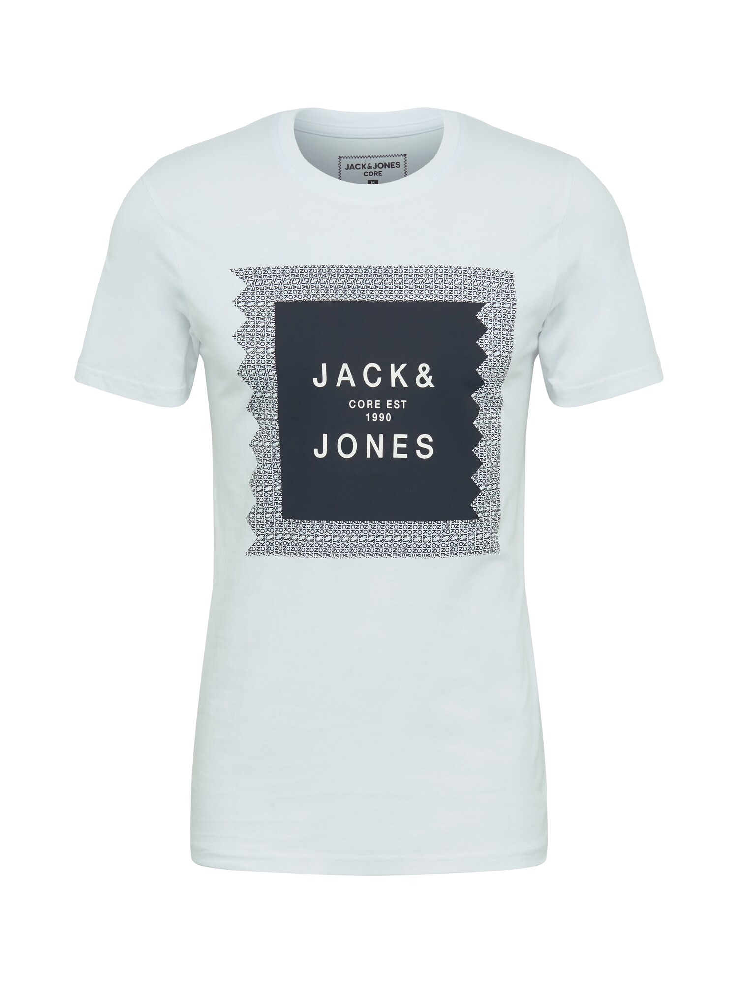 JACK & JONES Marškinėliai 'Cap'  balta / grafito