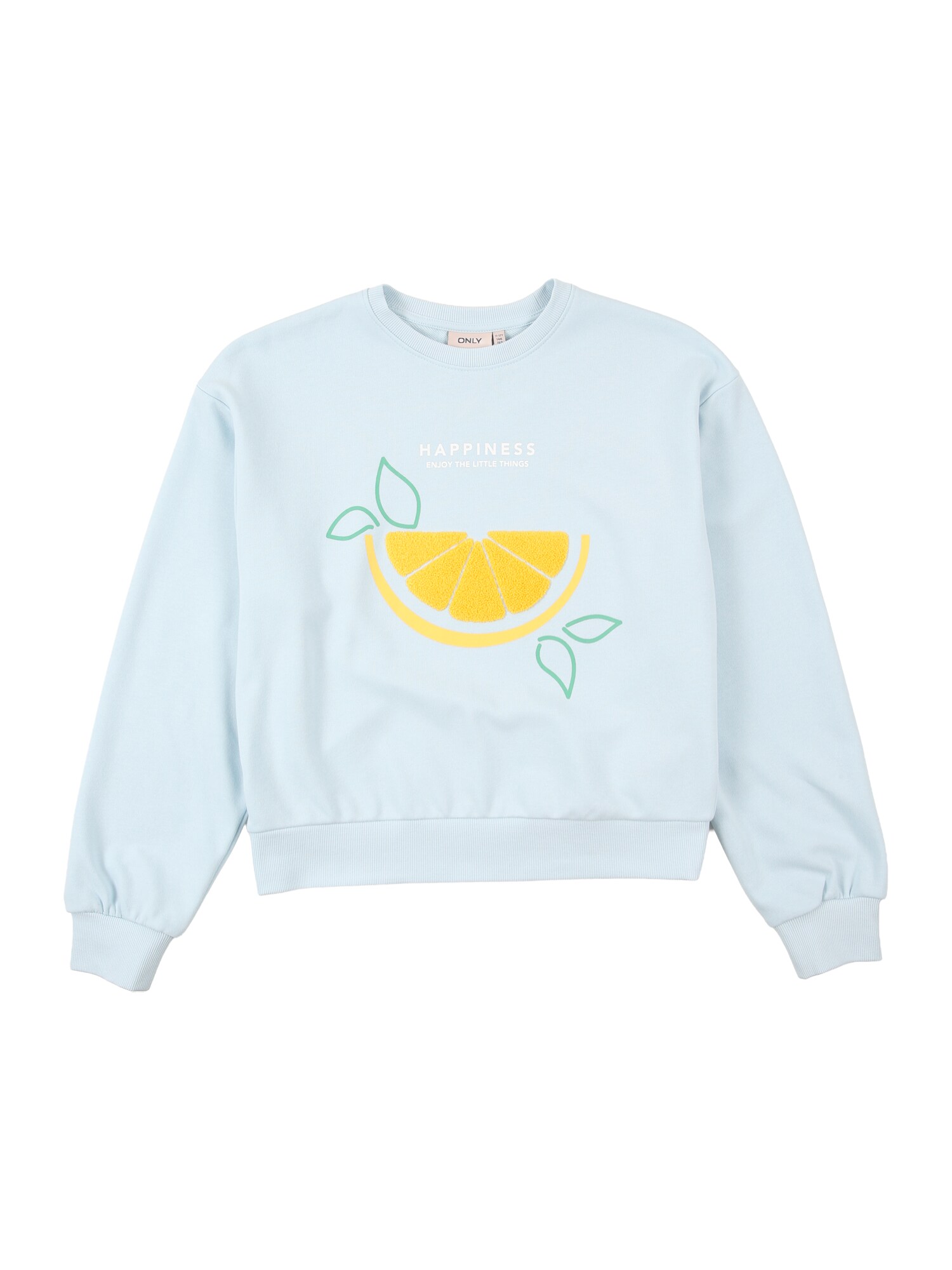 ONLY GIRLS Bluză de molton 'KOGTERRA'  cyan / albastru pastel / galben