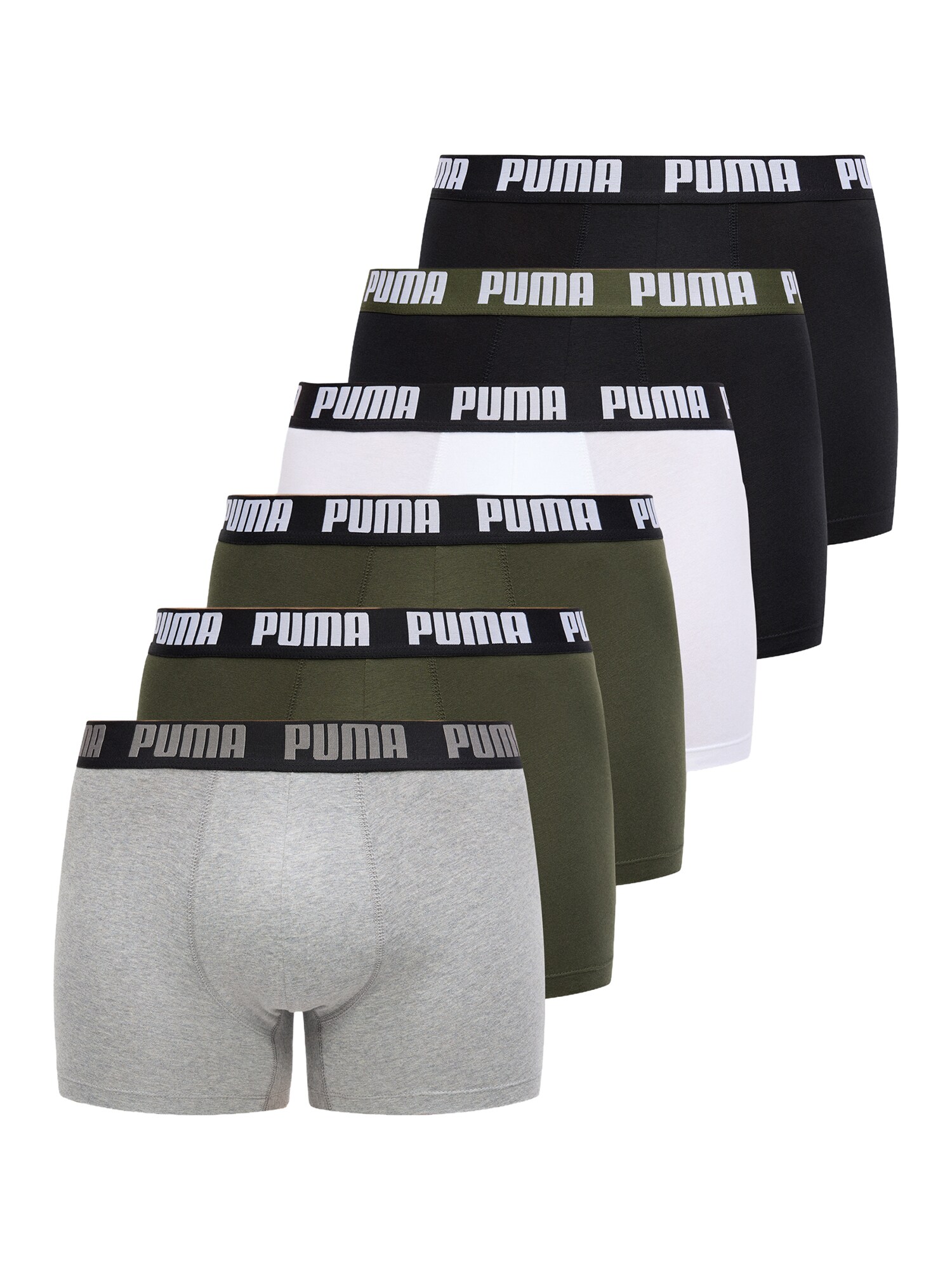 PUMA Boxeri  gri amestecat / kaki / negru / alb