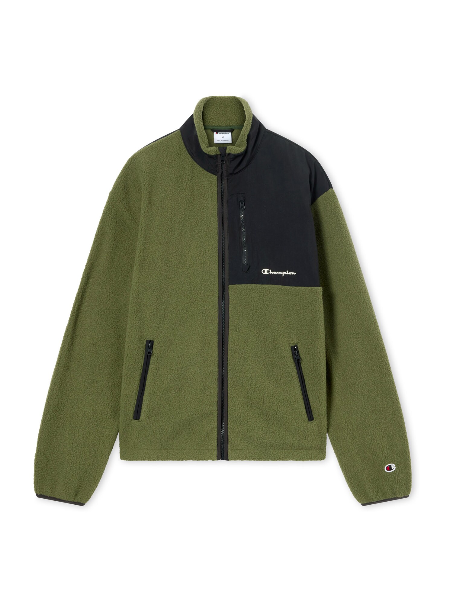 Champion Jachetă  fleece verde pin / negru
