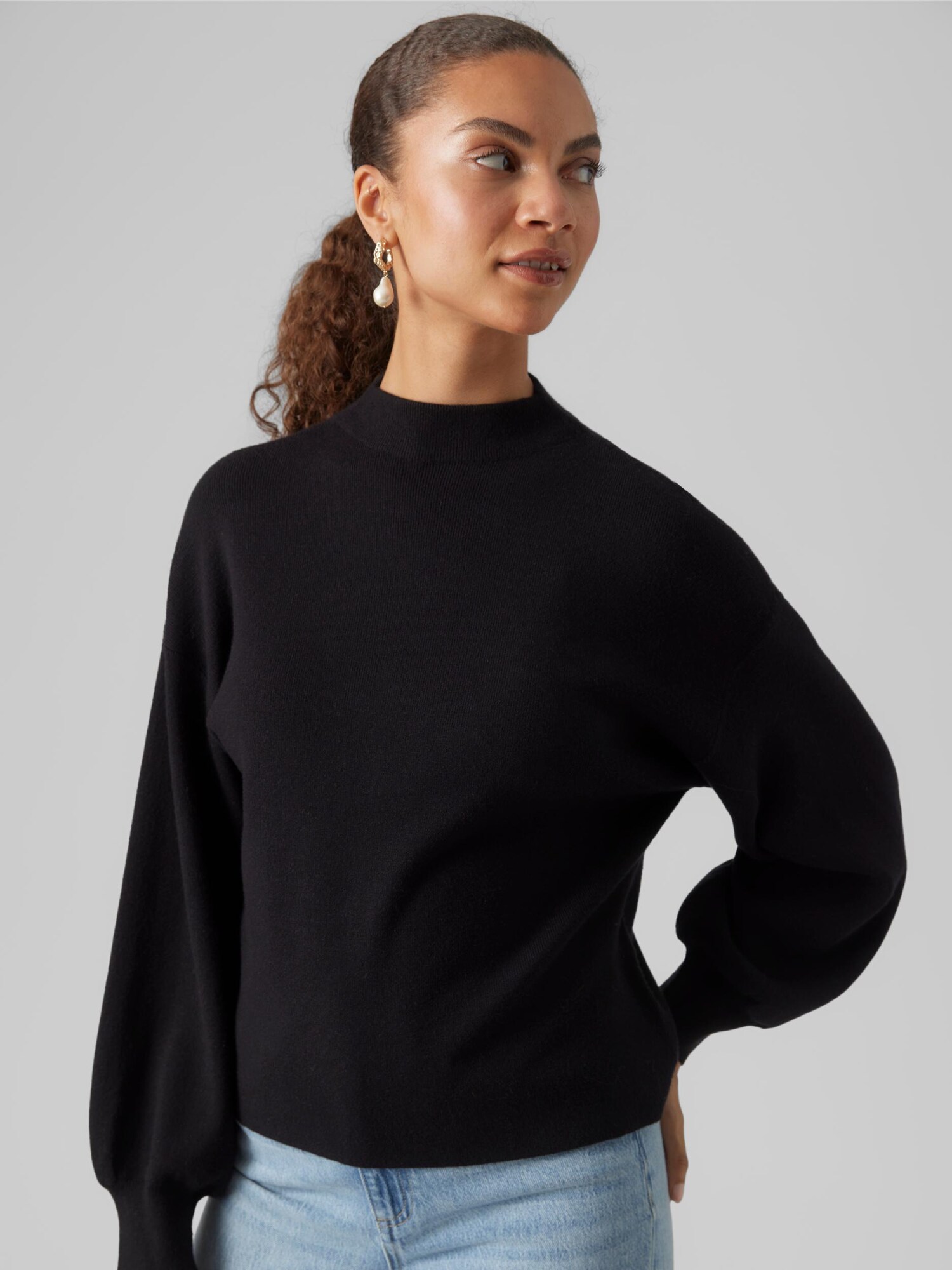 VERO MODA Pulóver 'Nancy'  fekete termék 2. képe