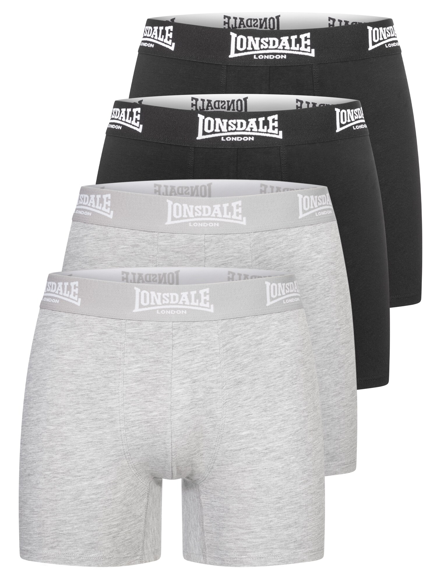 LONSDALE Boxeralsók  szürke melír / fekete / fehér akciós termékkép 1