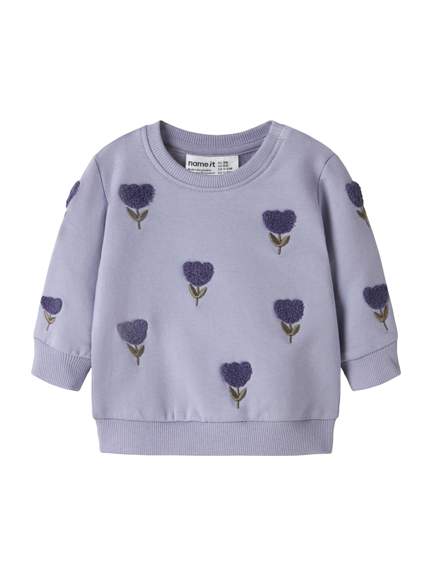 NAME IT Bluză de molton NBFOditte oliv / mov liliachiu / mov închis
