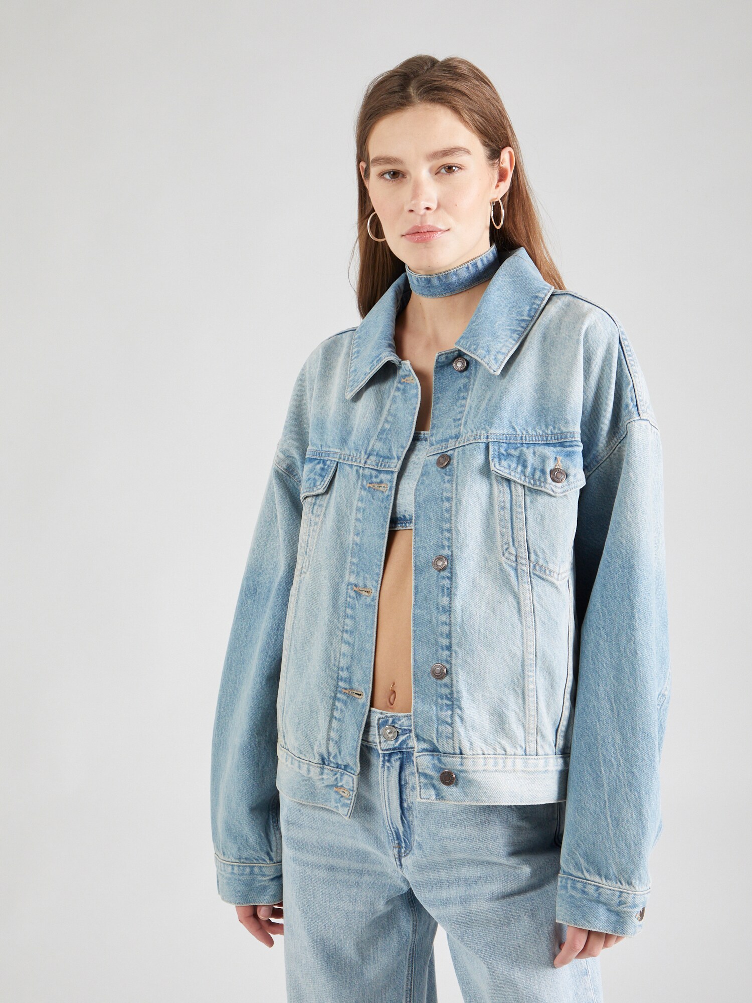 TOPSHOP Átmeneti dzseki  világoskék termék 2. képe