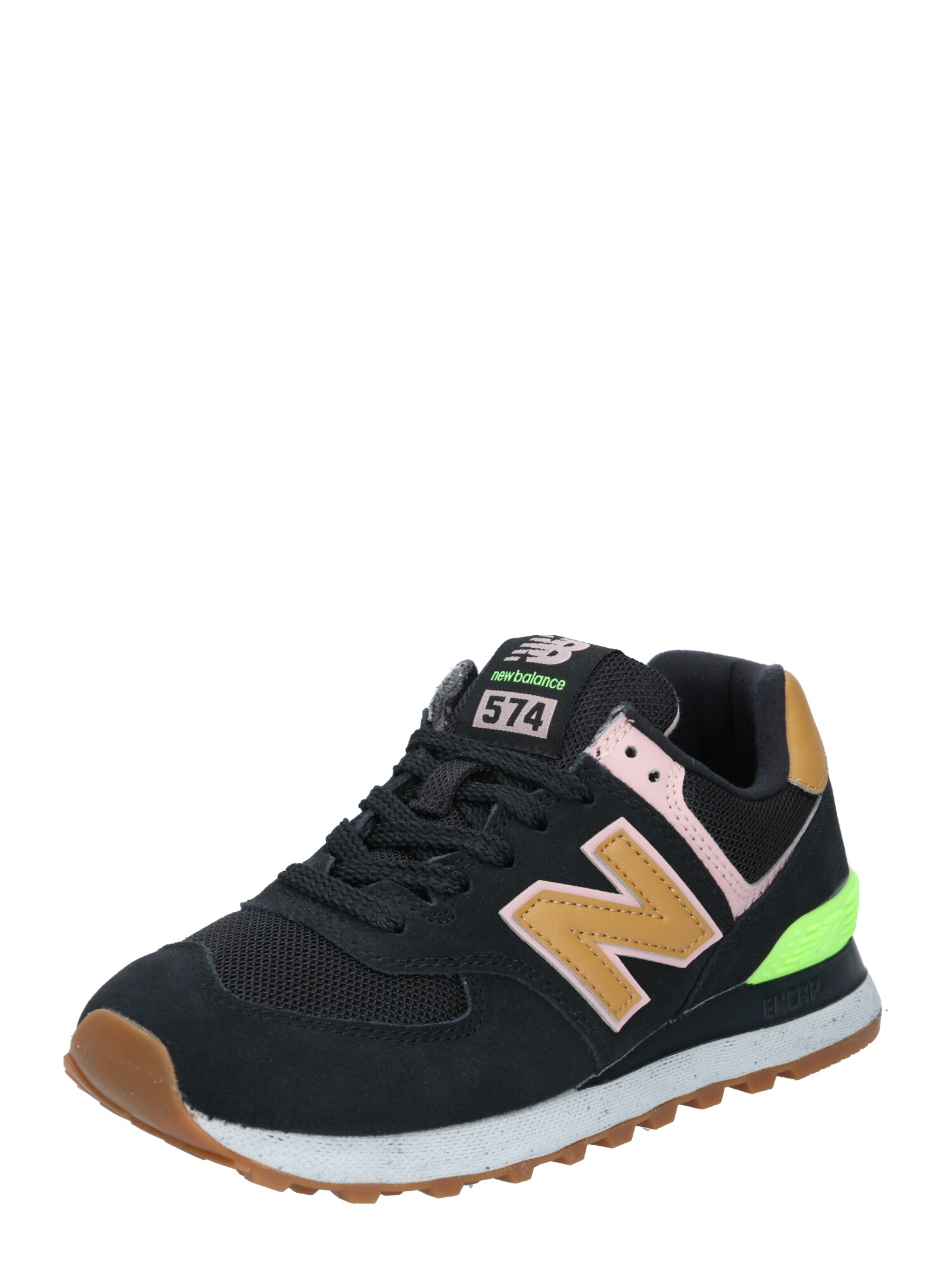 new balance Sportbačiai be auliuko 'WT574'  juoda / smėlio / rožių spalva / neoninė žalia