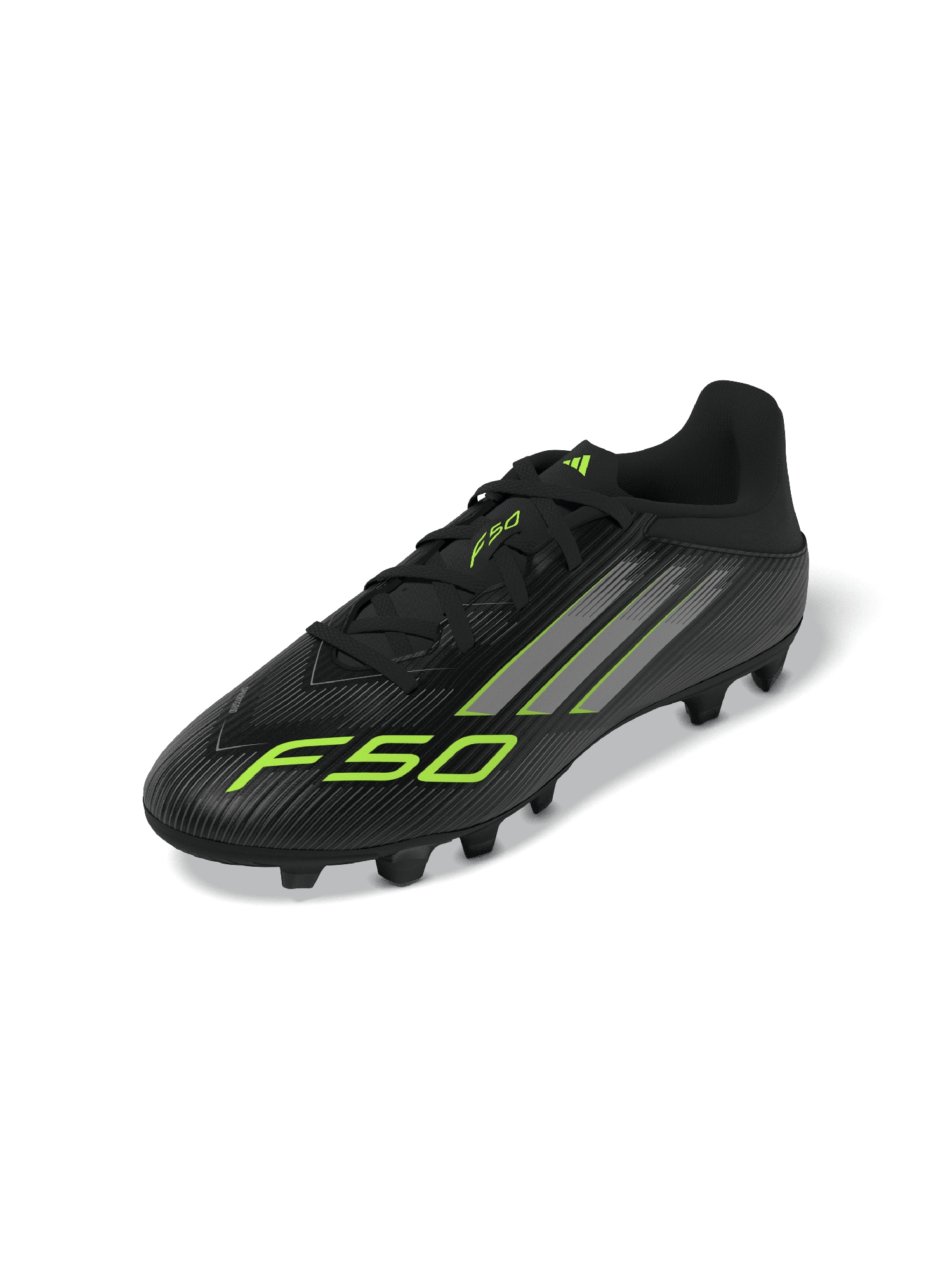 ADIDAS PERFORMANCE Ghete de fotbal F50 CLUB  gri argintiu / verde neon / negru