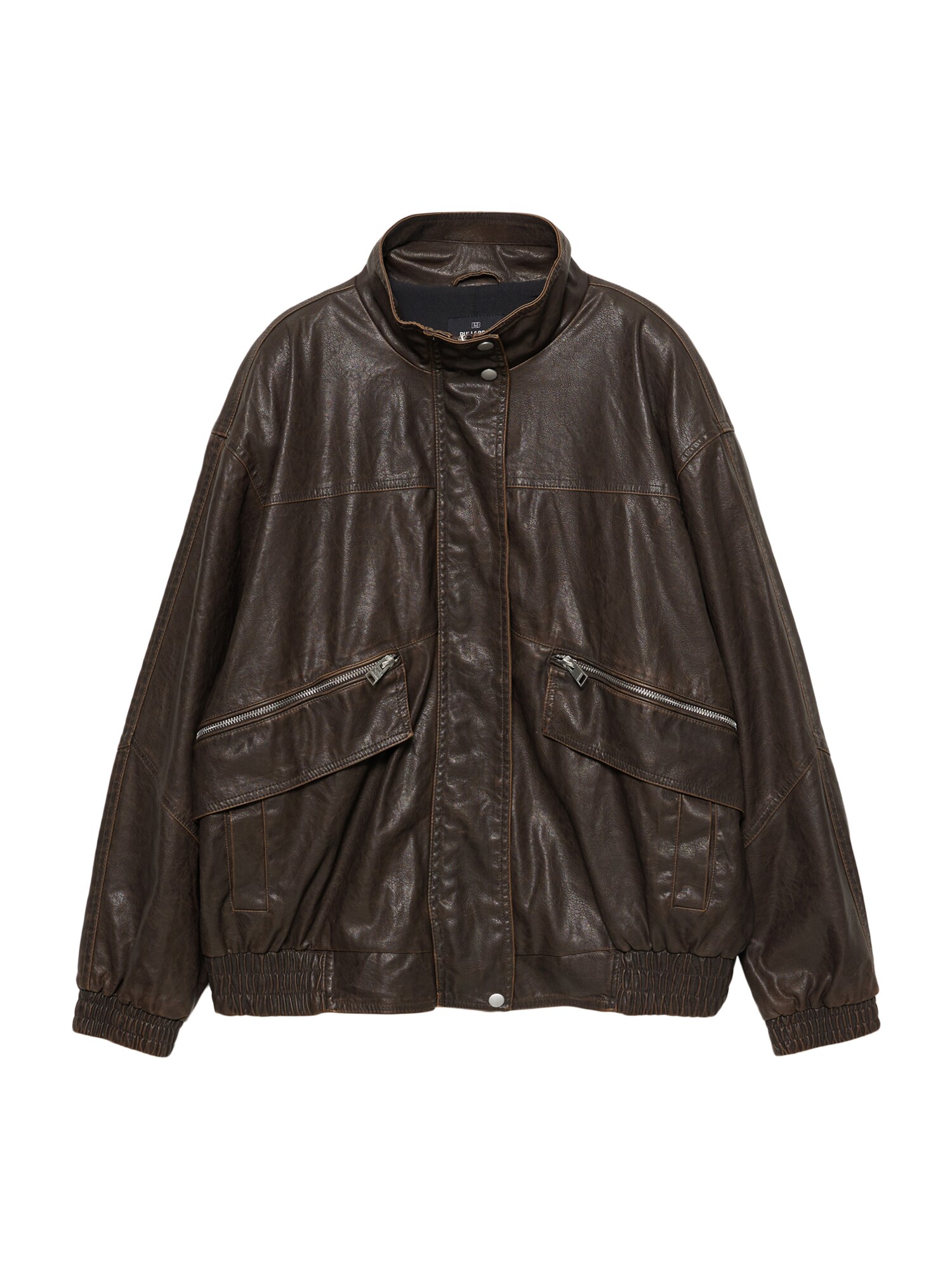 Pull&Bear Geacă de primăvară-toamnă  maro închis