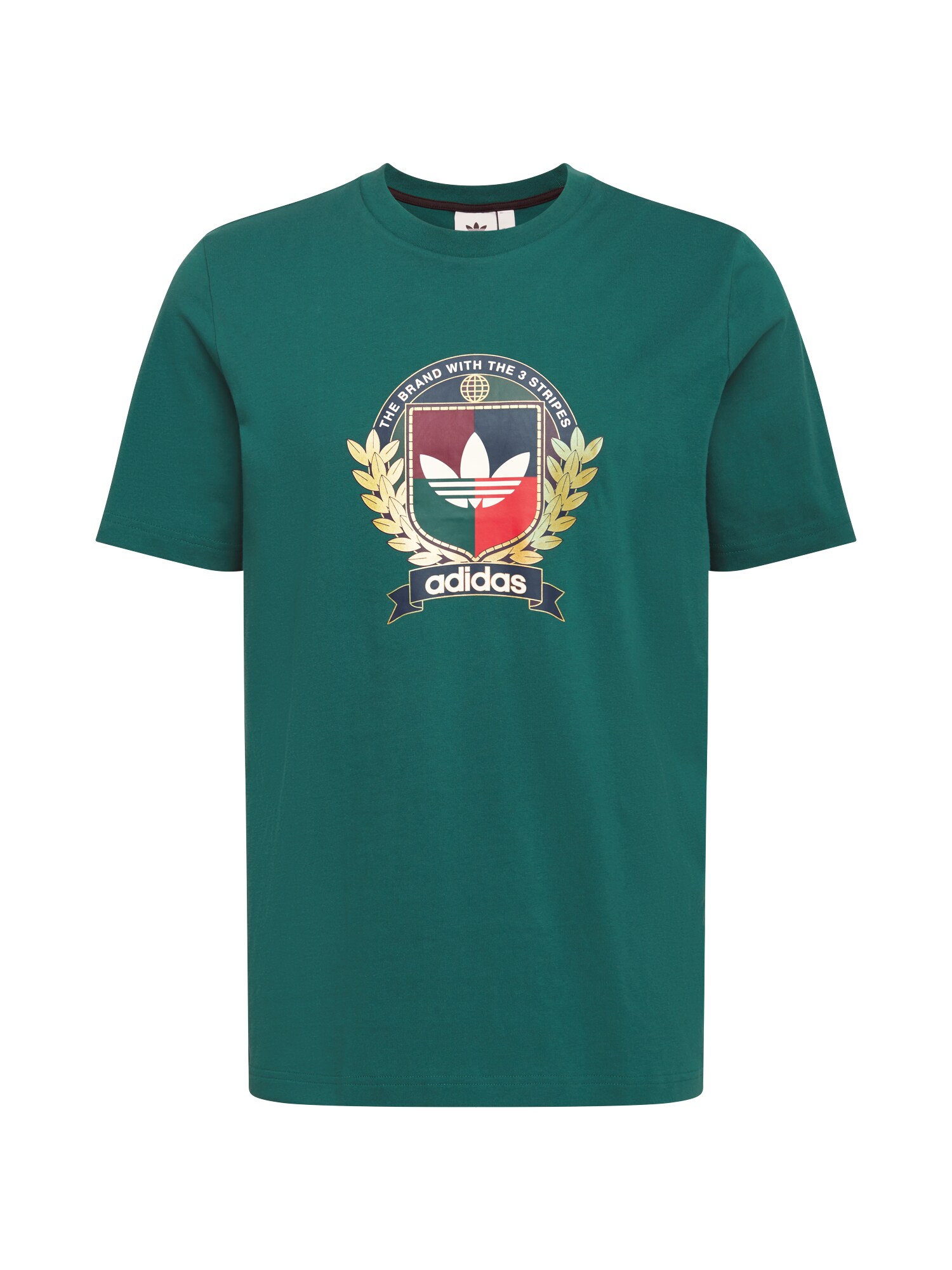 ADIDAS ORIGINALS Marškinėliai 'College Crest'  žalia