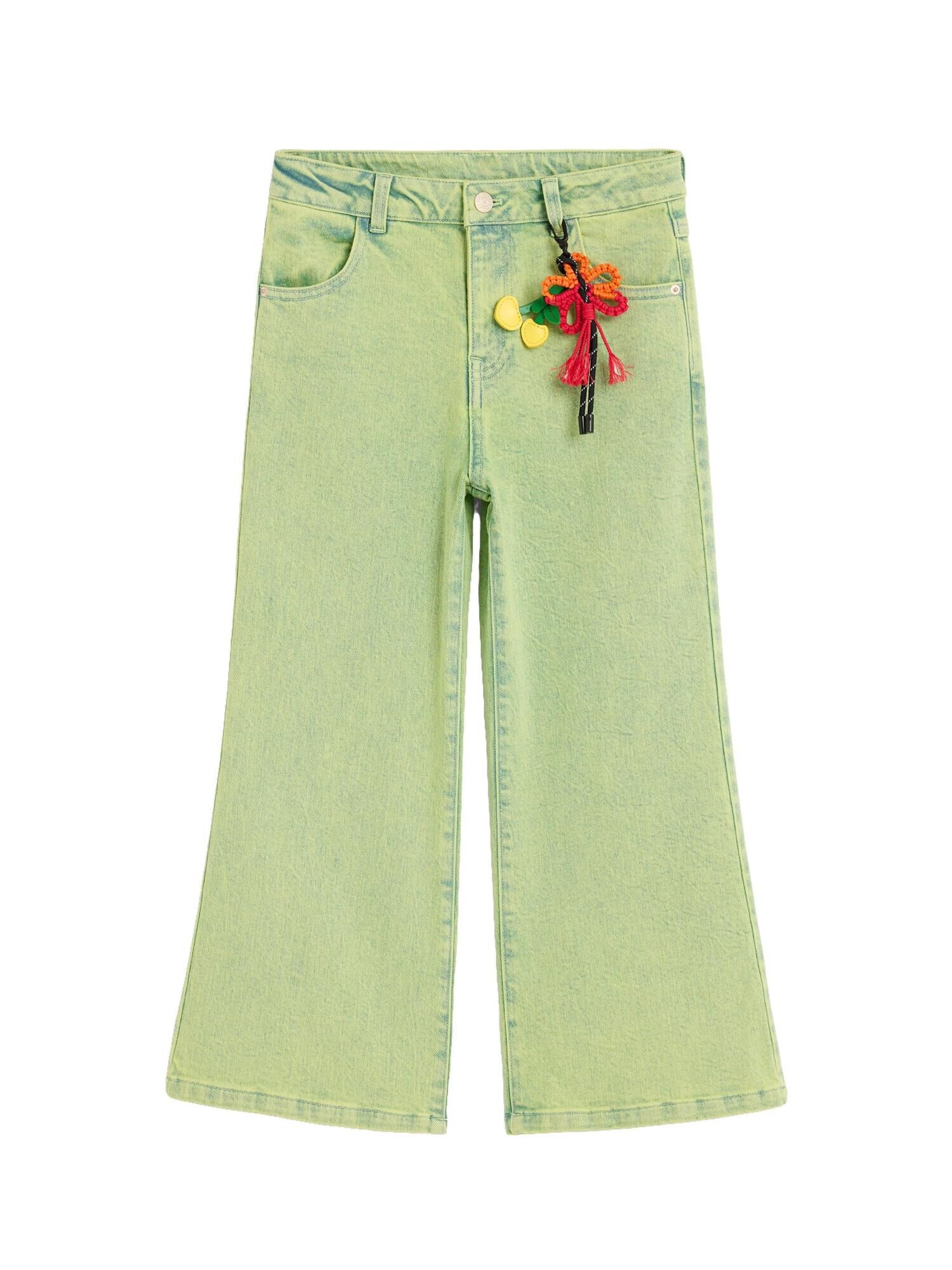 Desigual Jeans galben pastel / verde deschis / negru