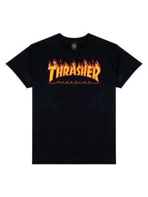 THRASHER Camiseta 'FLAME'  negro