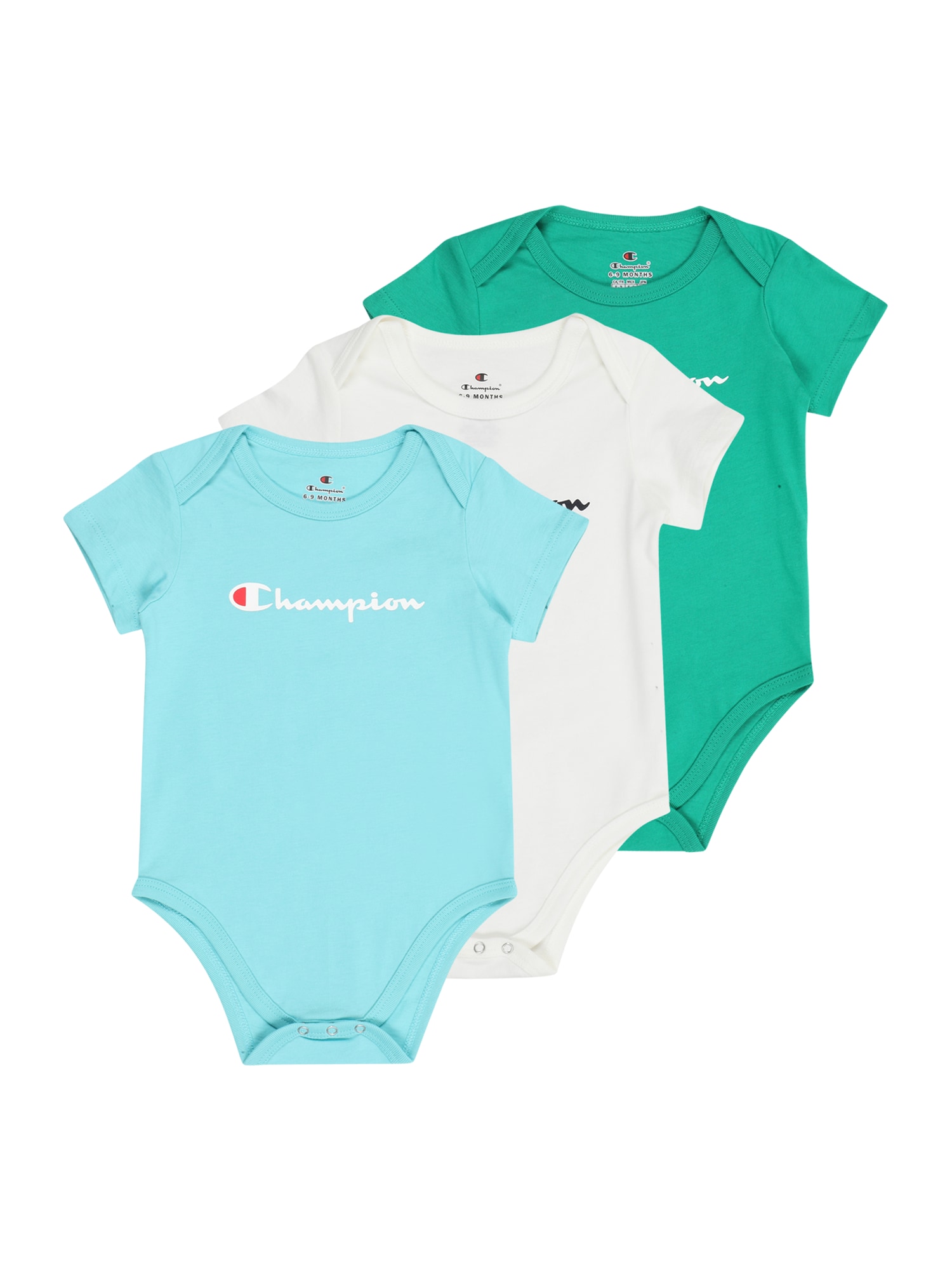 Champion Authentic Athletic Apparel Salopetă/Body  albastru deschis / verde deschis / alb murdar
