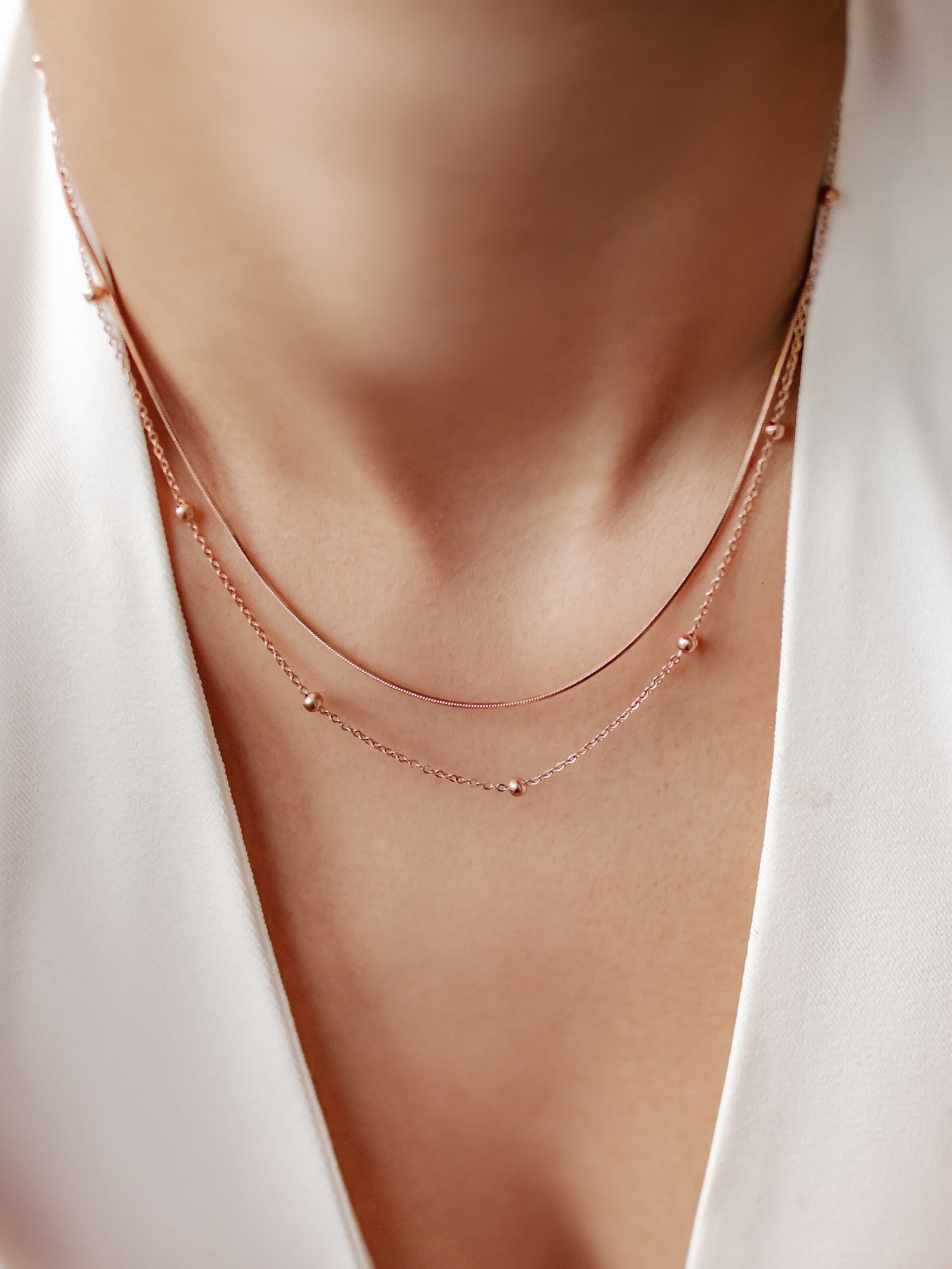 Hey Happiness Ketting 'Bobble' Rose-goud