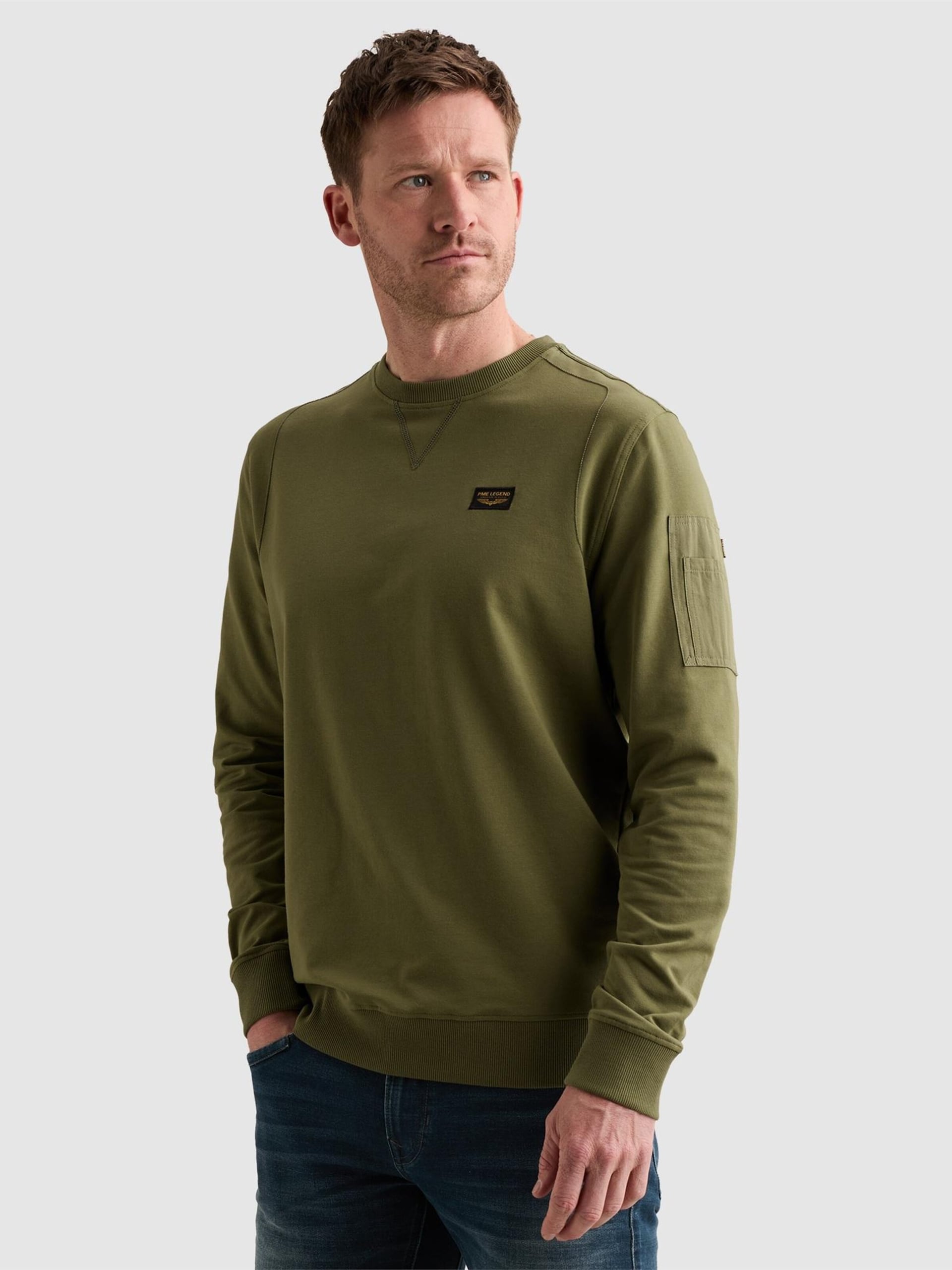 PME Legend Sweatshirt 'American Classic sweatshirt with flight pocket' herr – bild 3