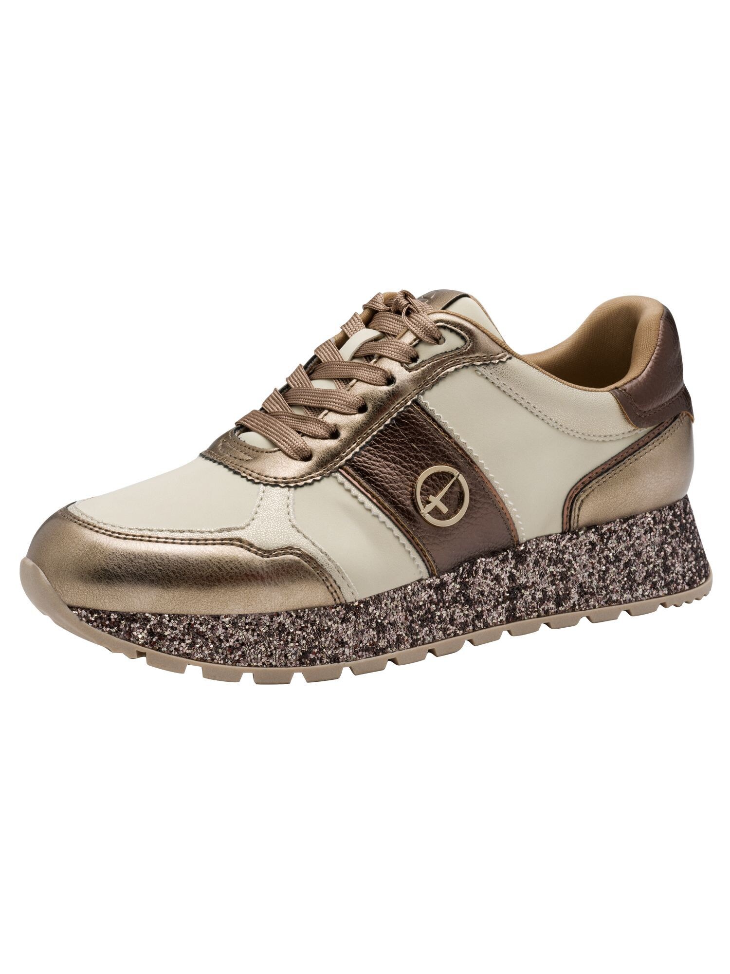 Tamaris Sneakers Laag Beige / Bruin / Brons
