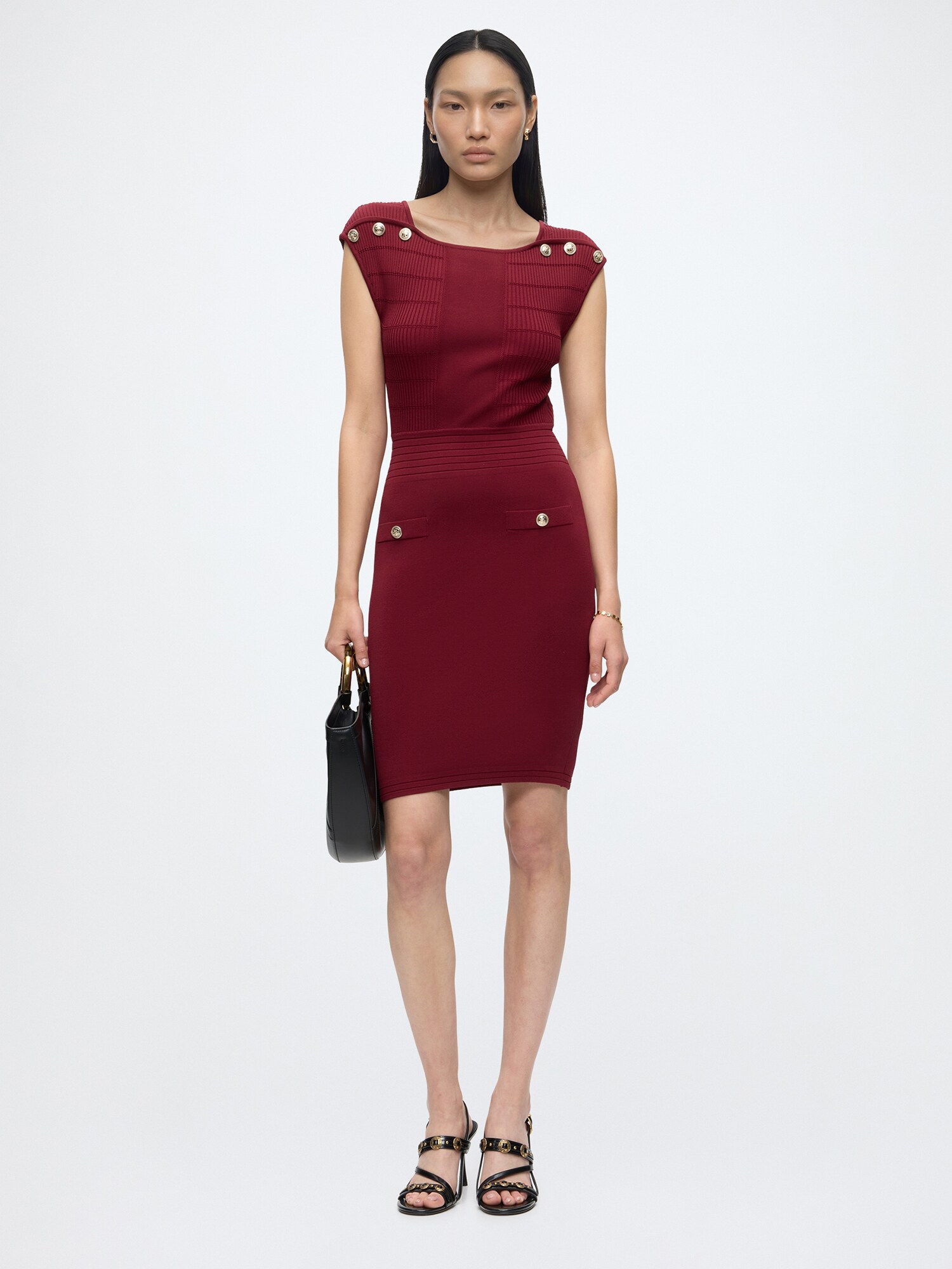 GUESS Vestido de punto 'Carmen'  rojo oscuro – imagen 4