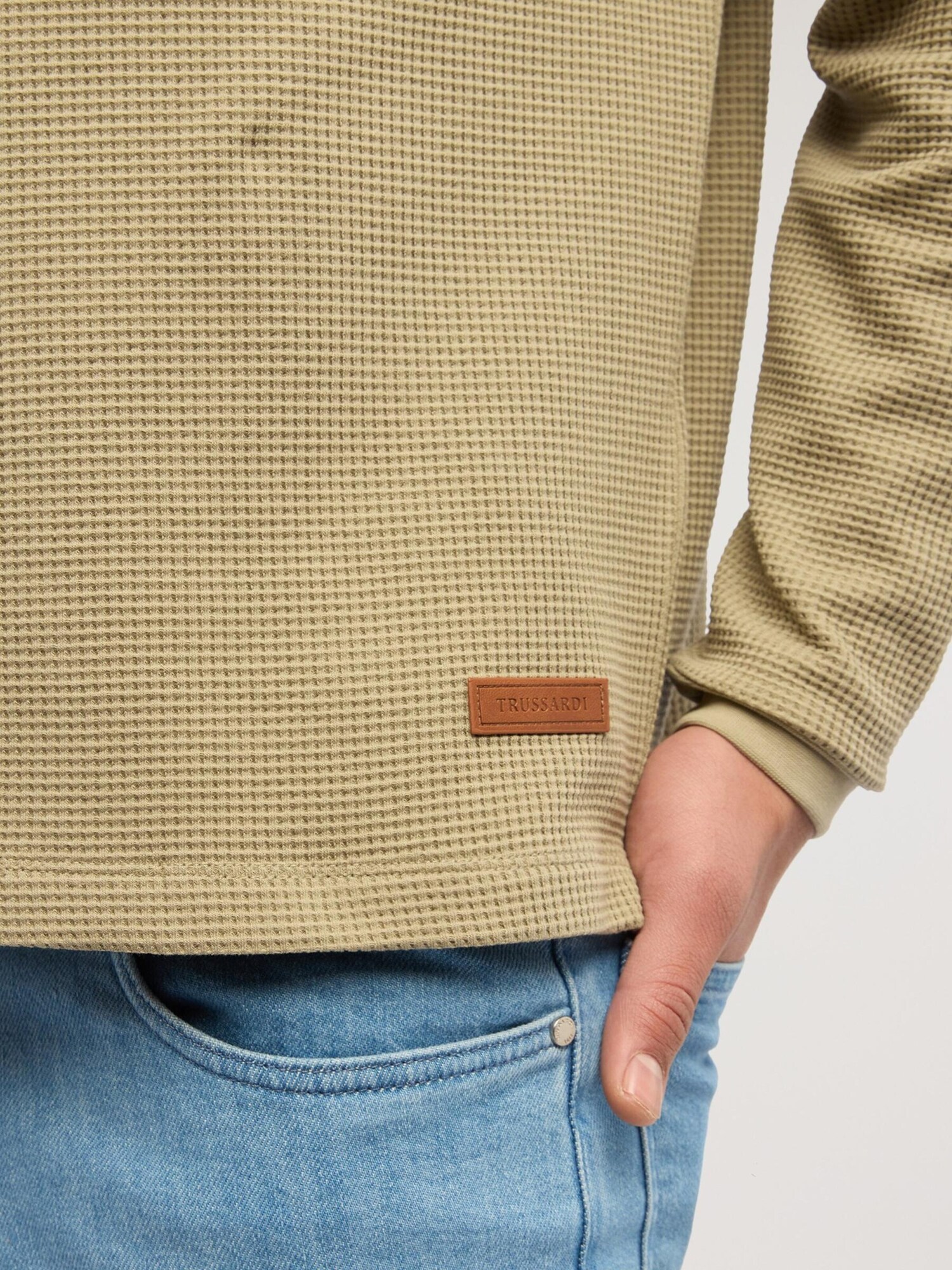 Trussardi Sudadera  verde hierba – imagen 4