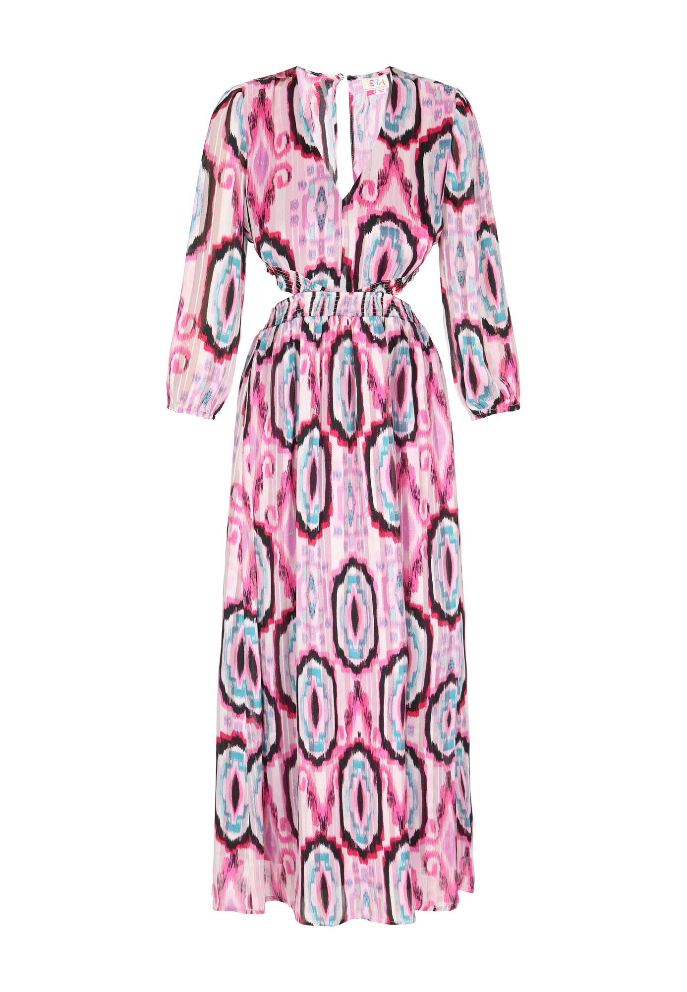 IZIA Vestido 'Boho'  azul oscuro / orquidea / negro / blanco