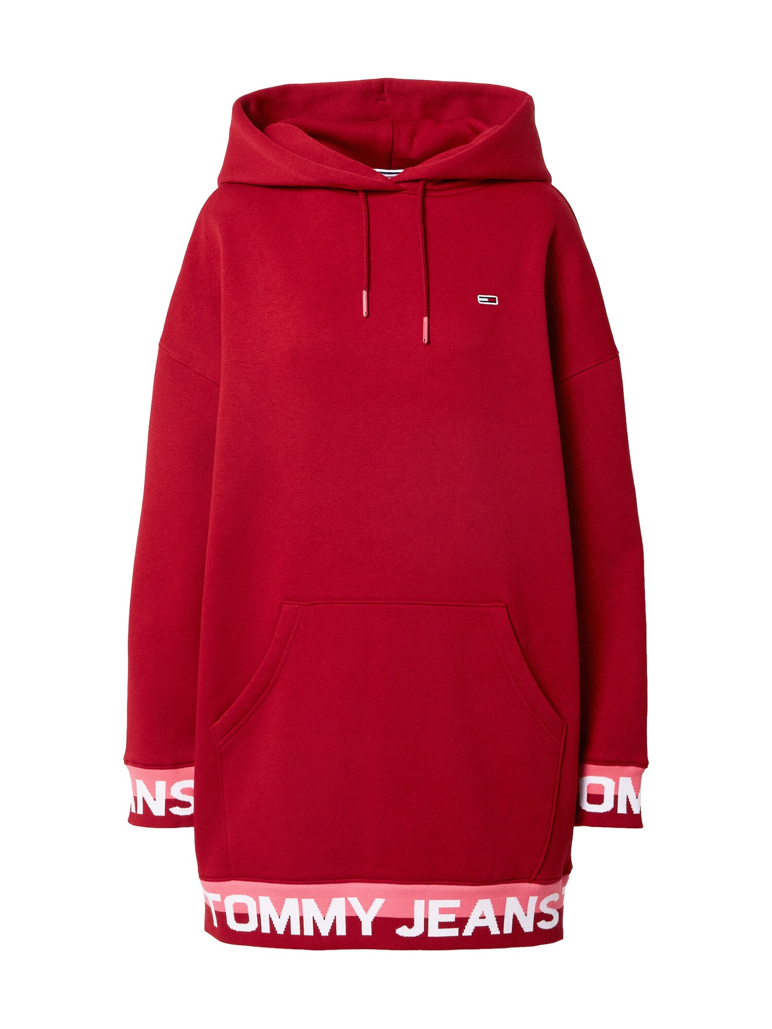 Tommy Jeans Suknelė  raudona / balta / rožių spalva