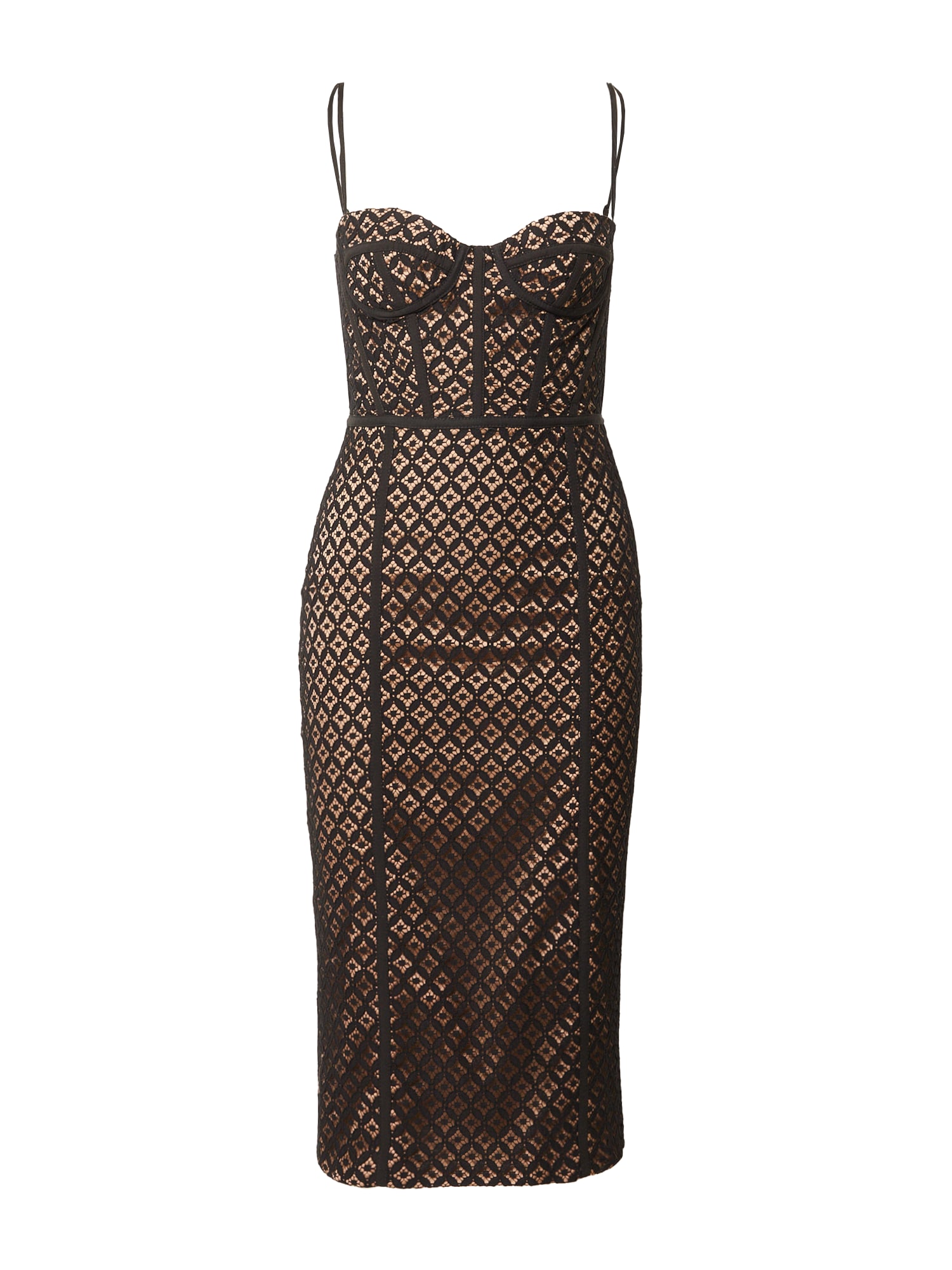 Bardot Kokteilinė suknelė 'CHARLEY' bronzinė / juoda