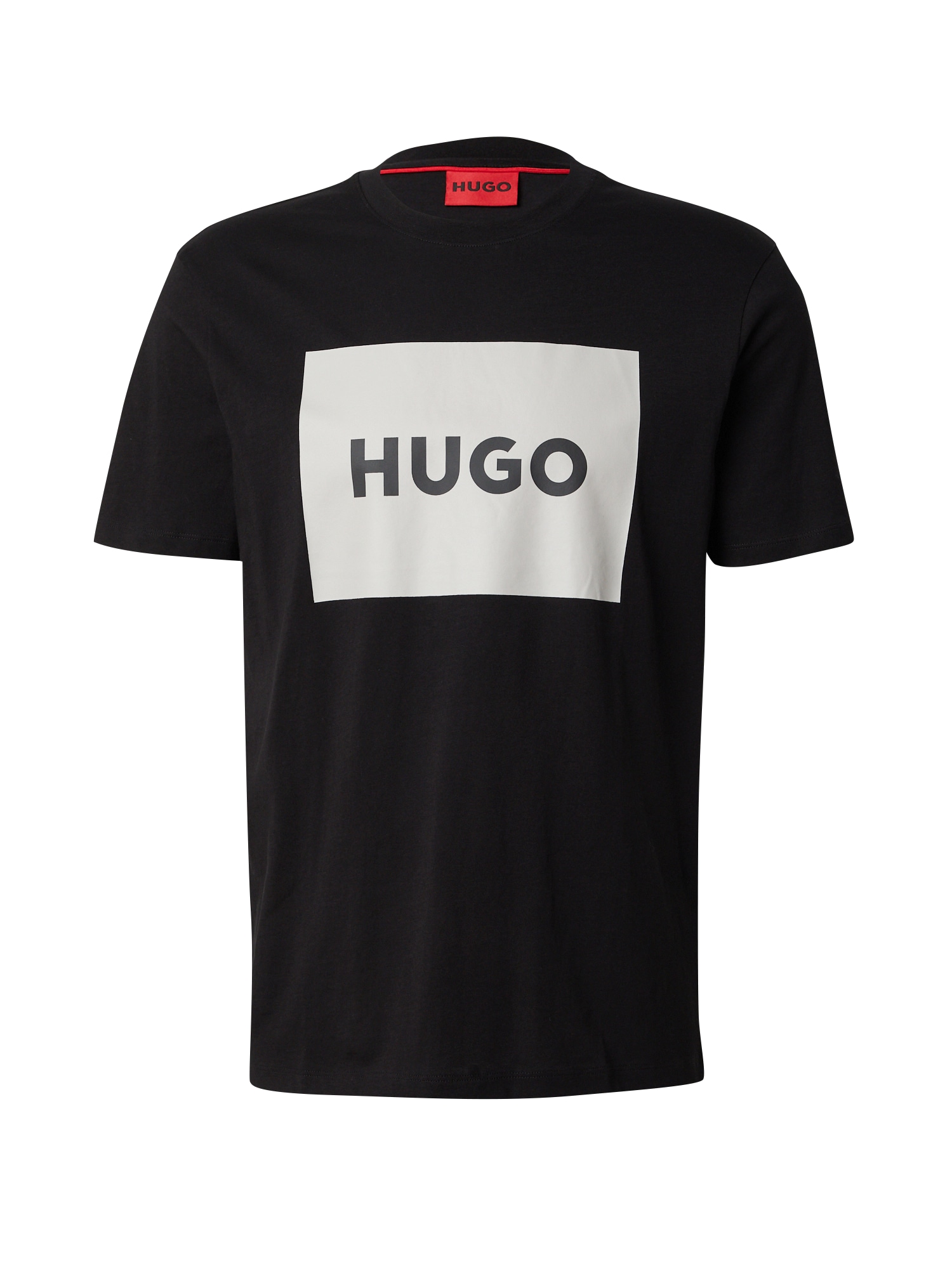 HUGO Póló 'Dulive222' fekete / fehér akciós termékkép 1